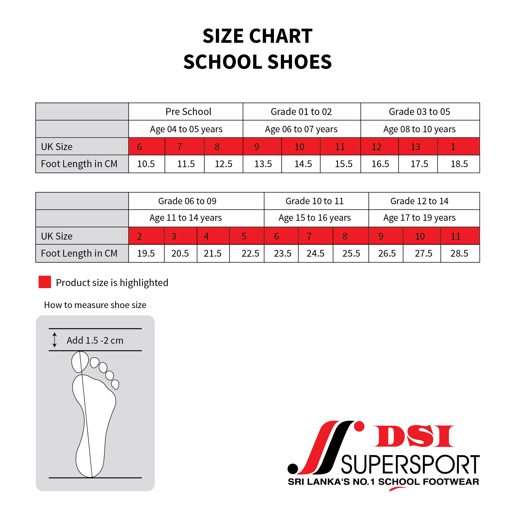 DSI SUPERSPORT Boys School Shoes Double Velcro Black Ages of 08 – 10 ...