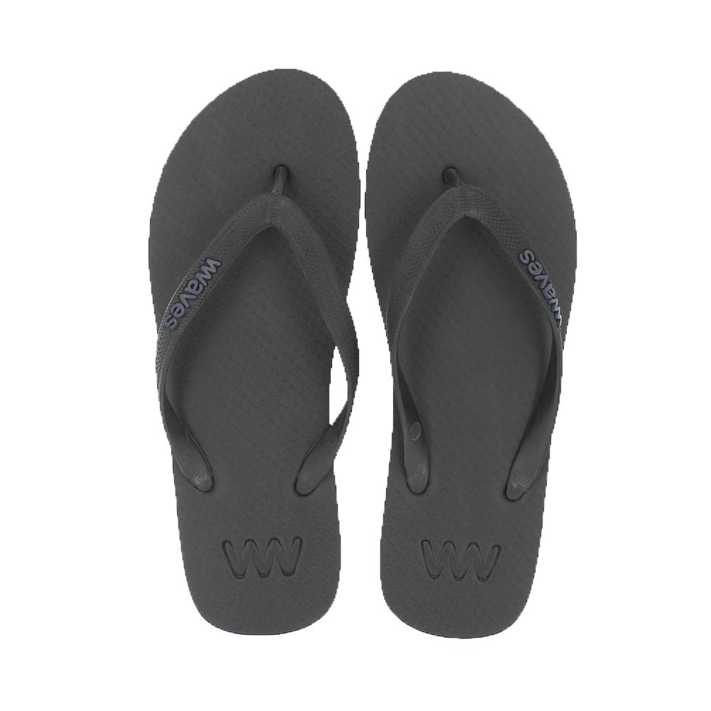 WAVES UNISEX THONGS SLIPPERS BLACK | DSI Footcandy