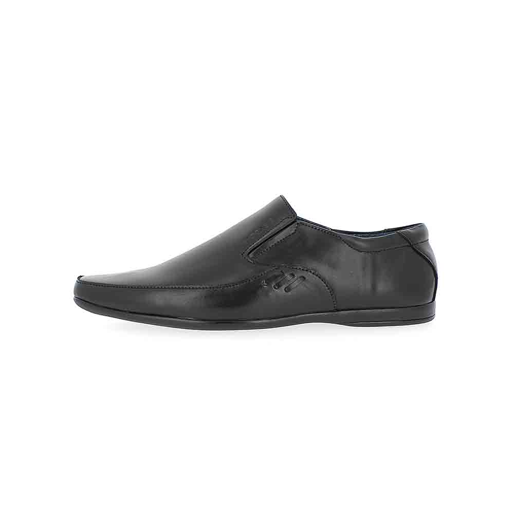 PICCASO Men Pump Leather Shoe Black | DSI Footcandy