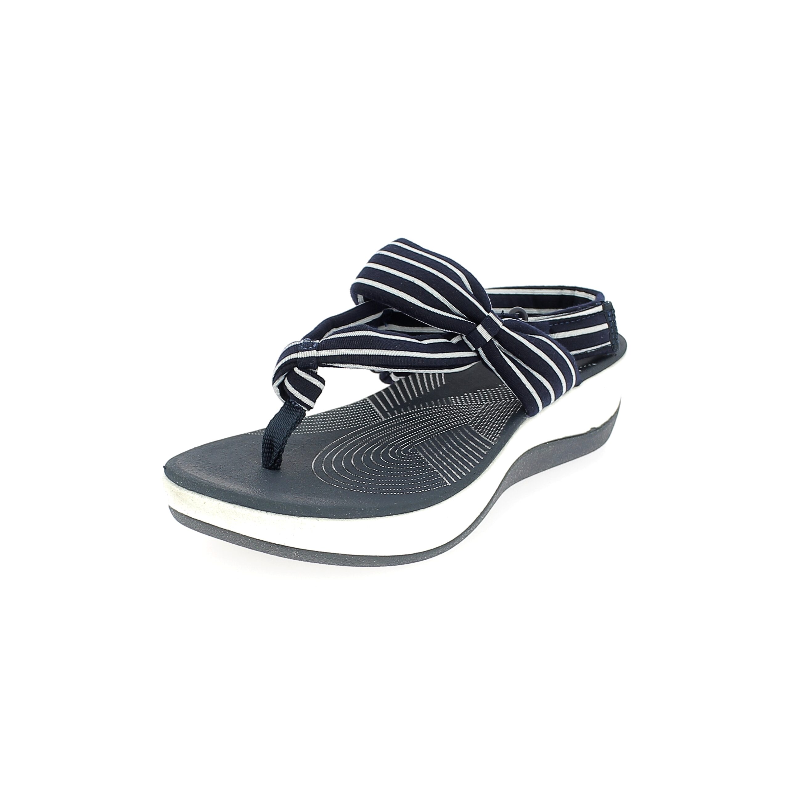 forælder forsvinde Asser Clarks WOMENS Non Leather Sandals Arla Nicole Navy Print | DSI Footcandy