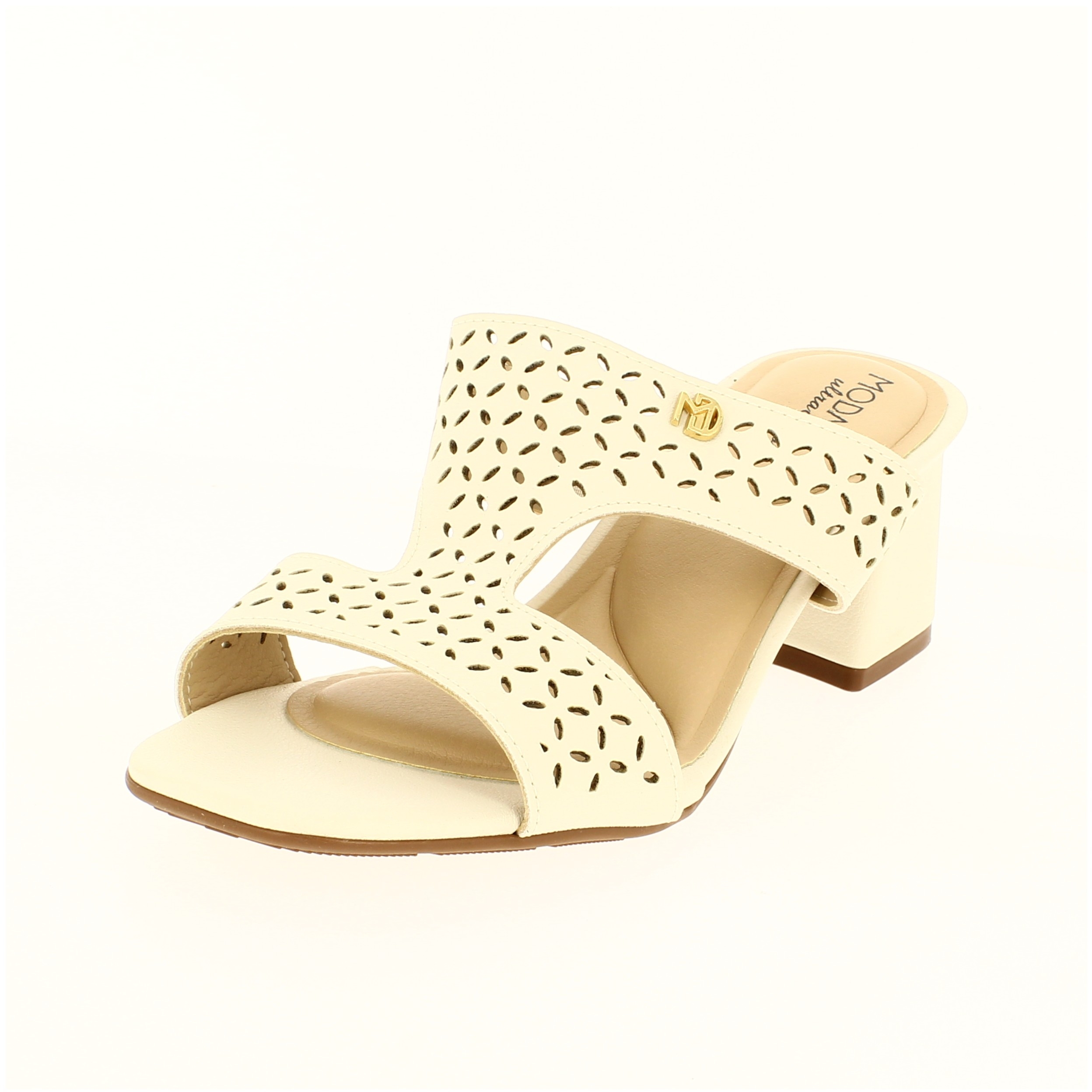 MODARE Women Casual Slip-on Heels WHITE