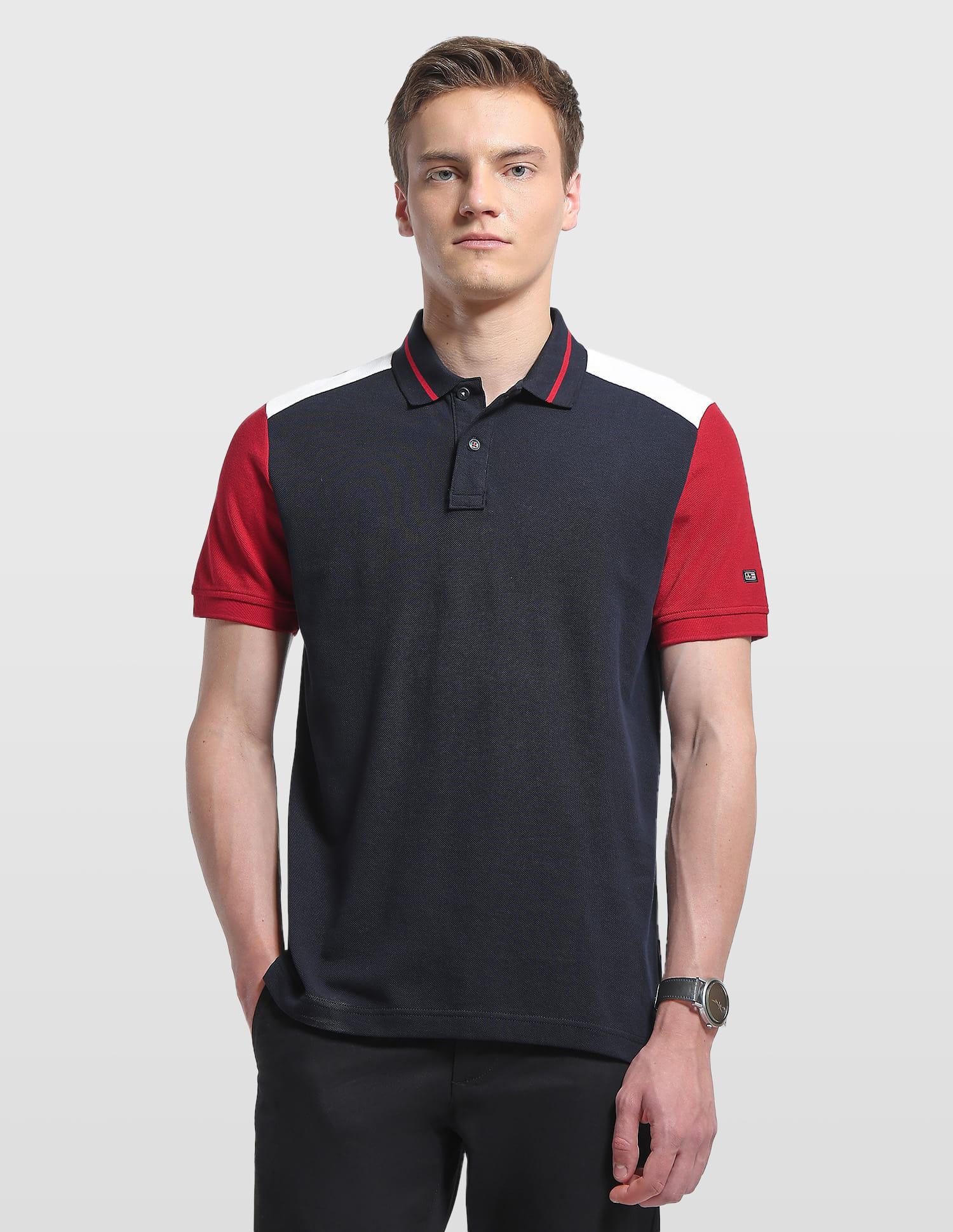 Arrow Men Casual Tshirt Half Sleeve Navy