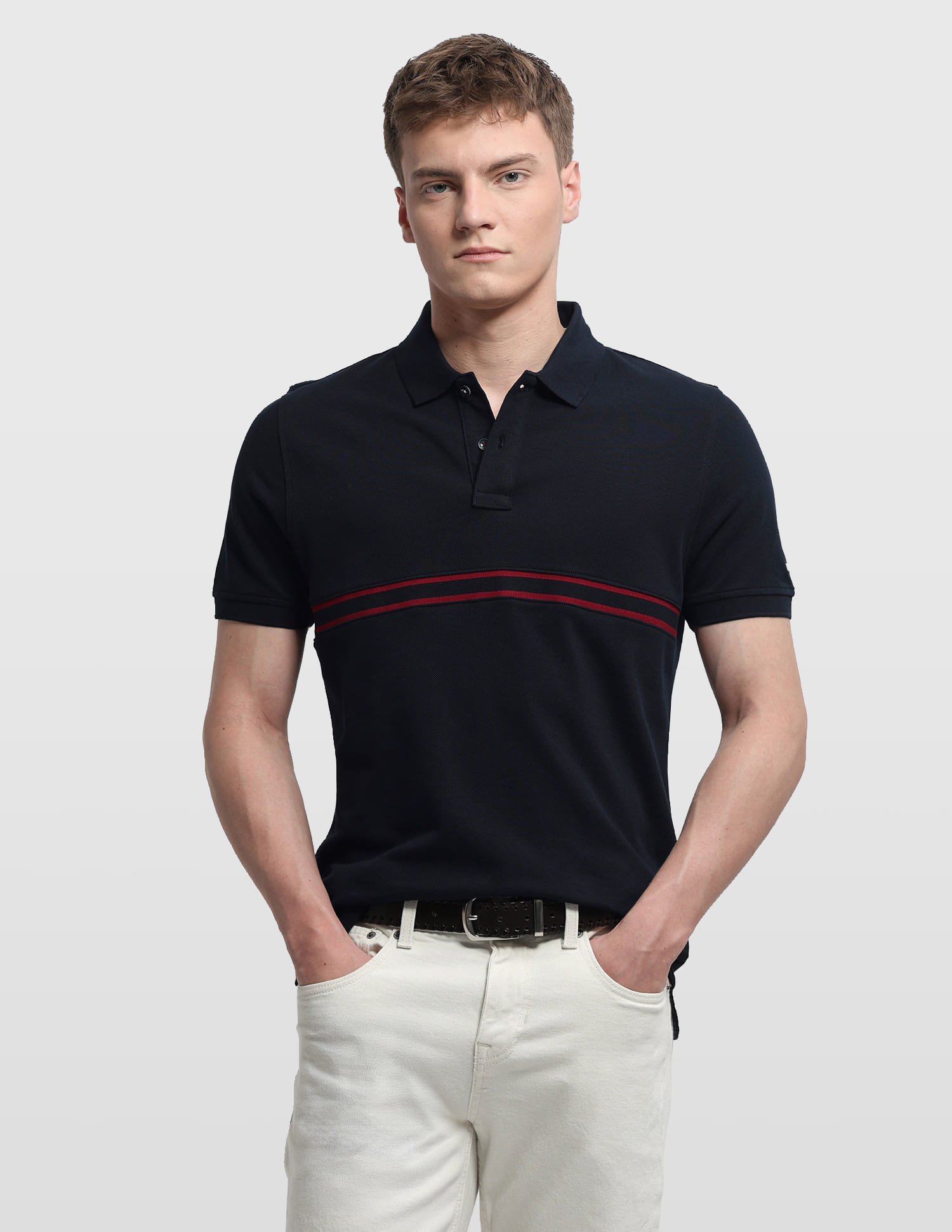 Arrow Men Casual Tshirt Half Sleeve Navy