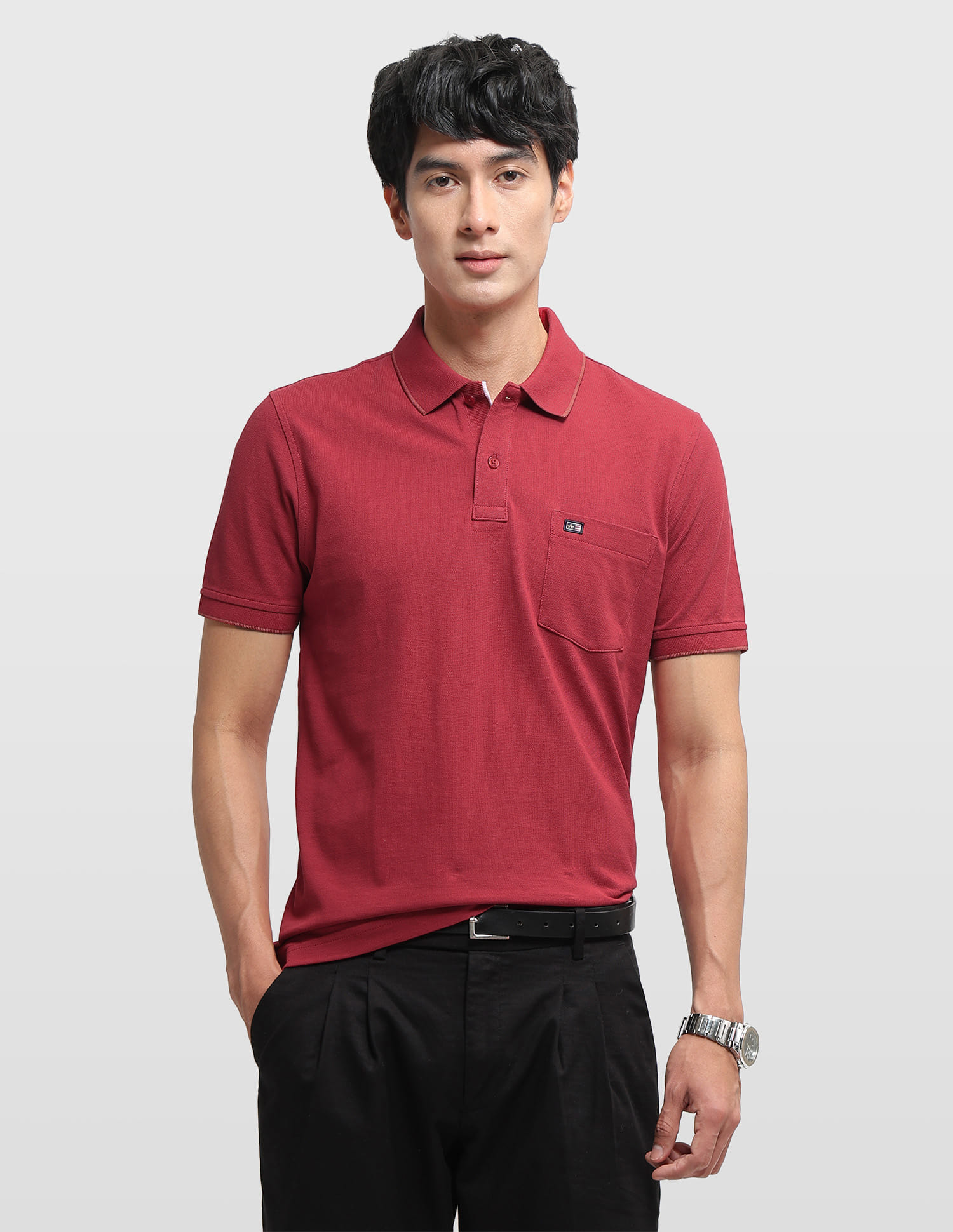 Arrow Men Casual Tshirt Half Sleeve Red