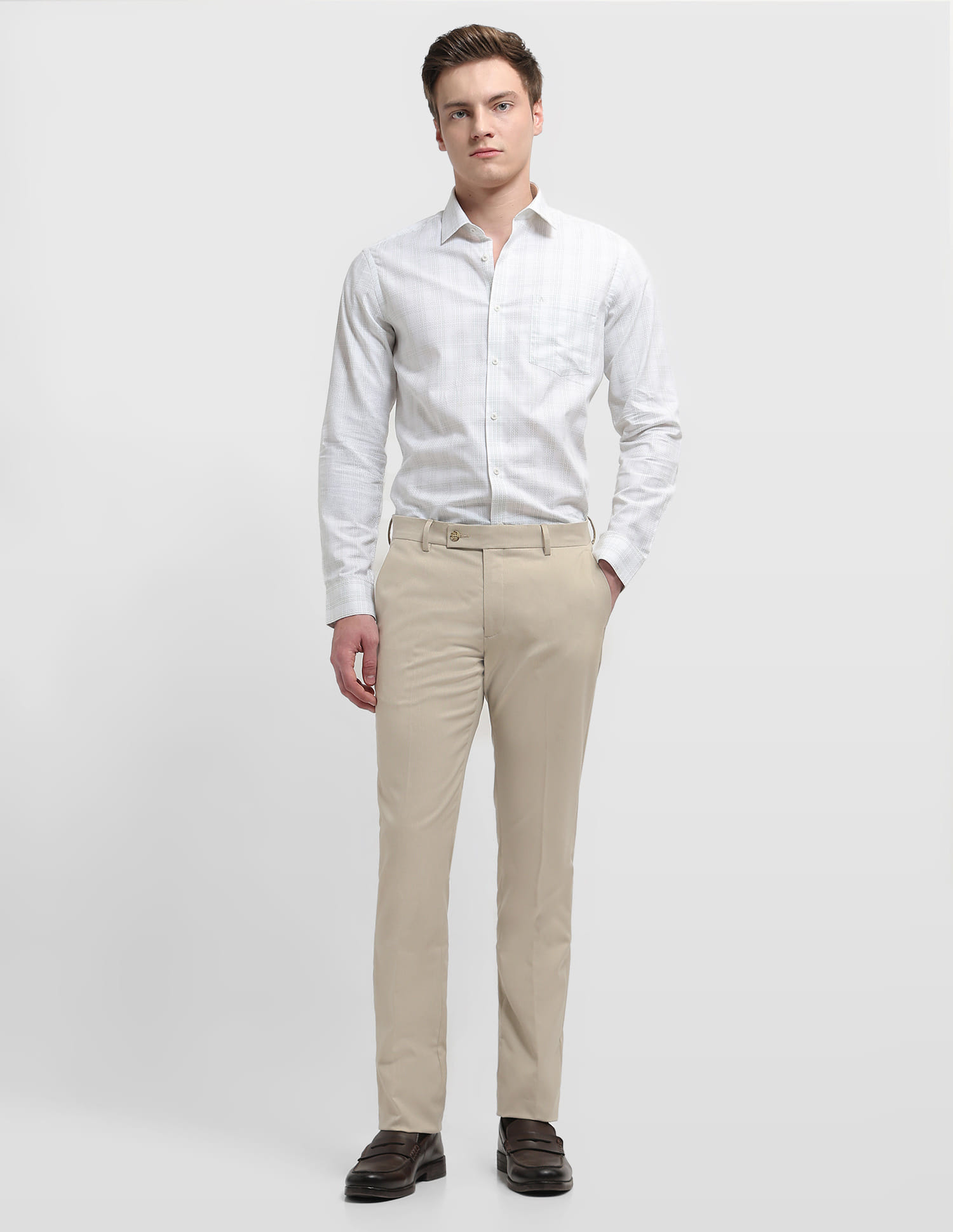 Arrow Men Casual Trouser Beige