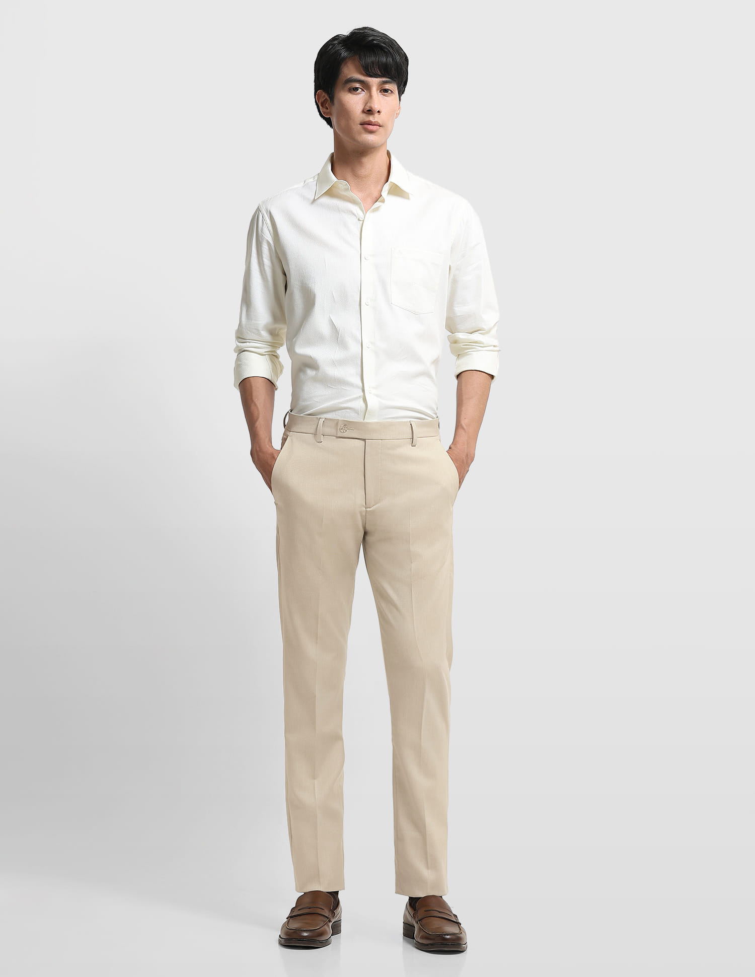 Arrow Men Casual Trouser Beige
