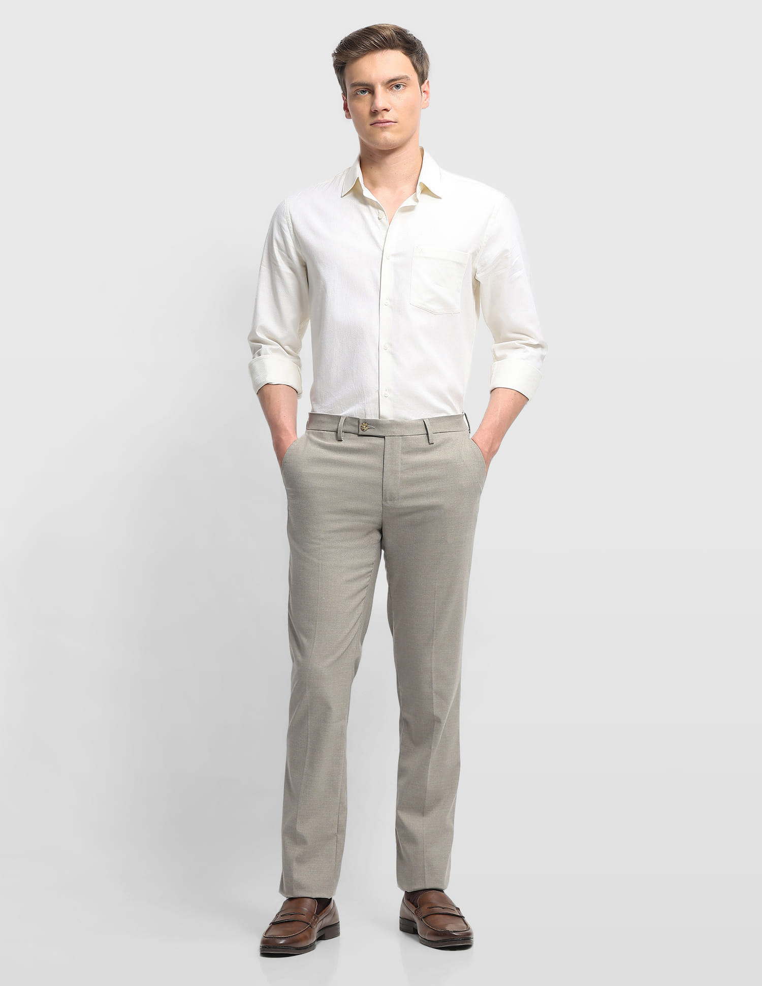 Arrow Men Casual Trouser Lt. Brown
