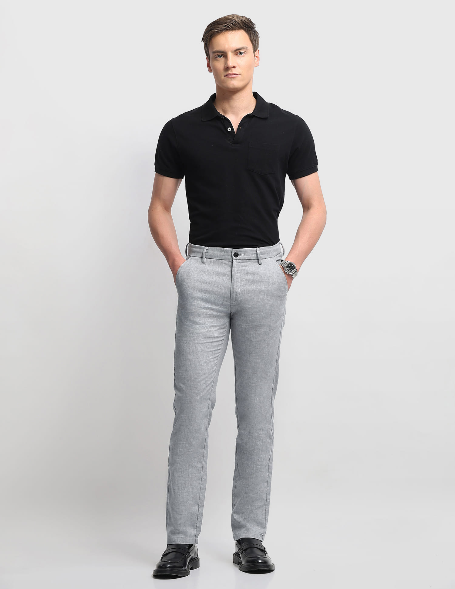 Arrow Men Casual Trouser Lt. Grey