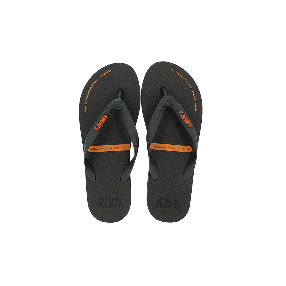 BEAT PLUS Men Casual Flats Flip Flops Grey/Orange