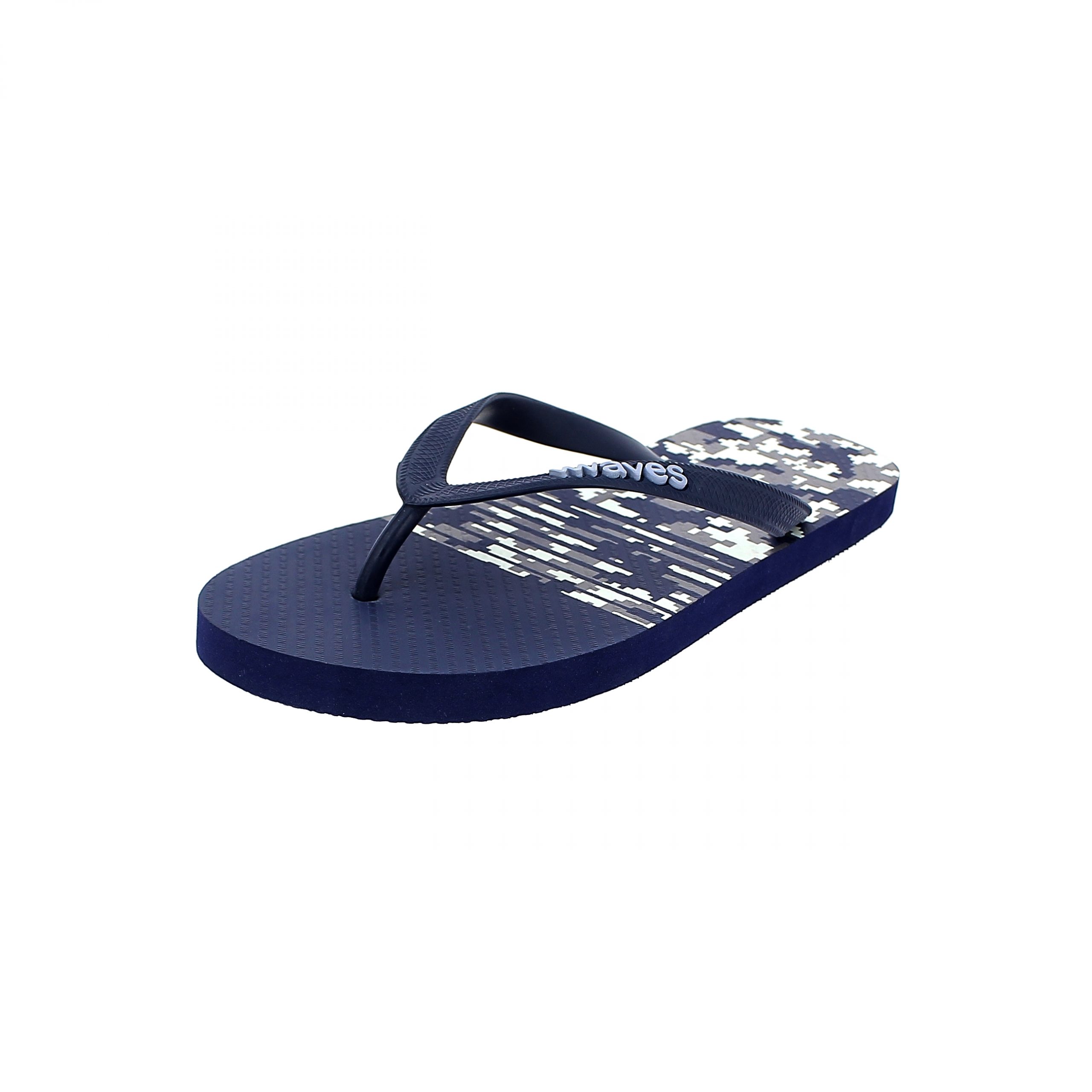 Waves   Men Casual FLATS Slippers BLUE-PRINT