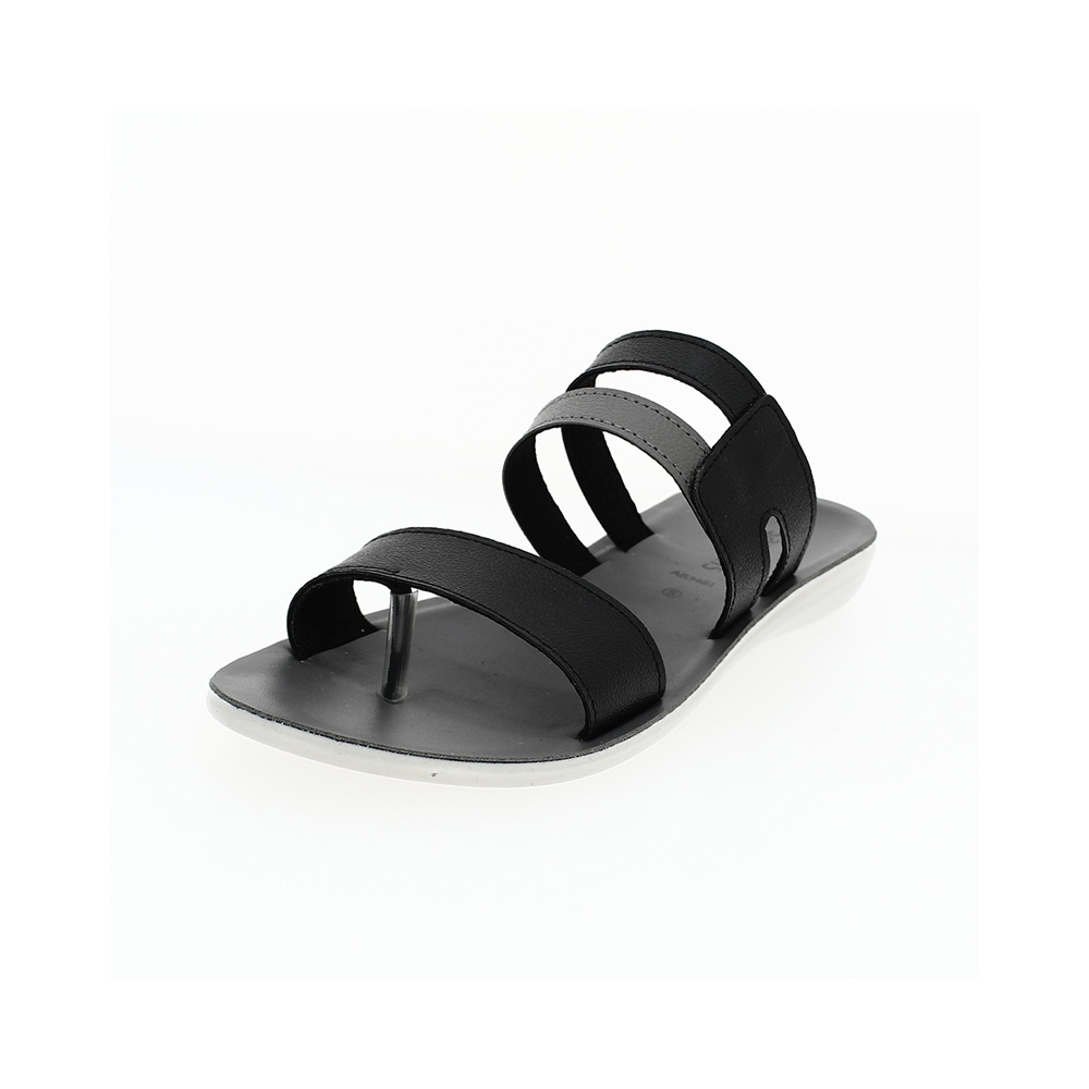 samsons  Women Casual  Toe Ring Slippers BLACK
