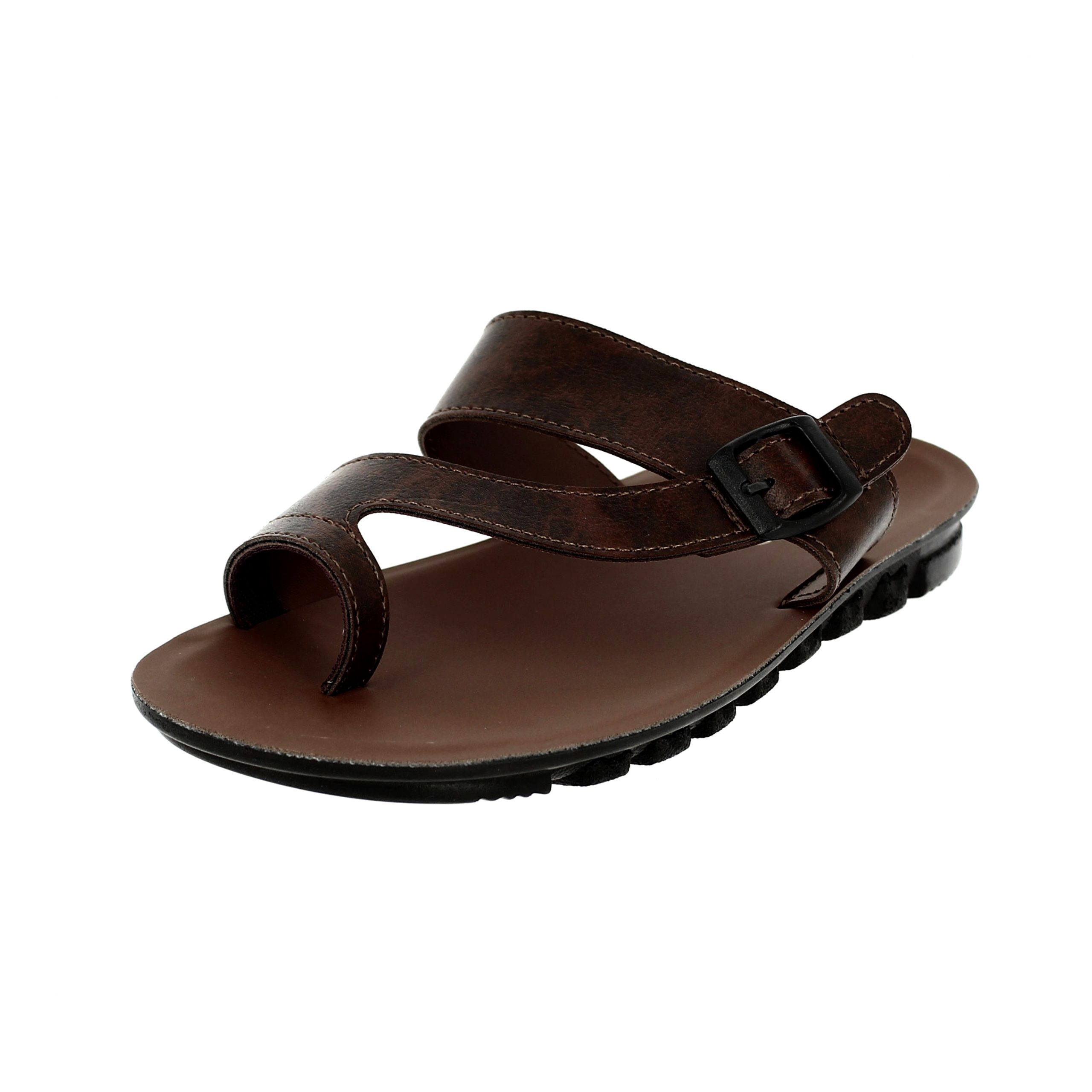 U Softo Boys Casual  Toe Ring Slippers BROWN