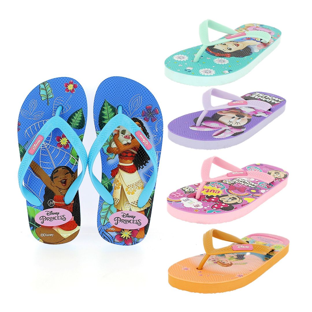 Disney Girls Casual FLATS Flip Flops Light purple, Light blue, Green, Pink, Orange