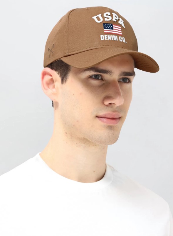 US POLO Men Casual Cap Lt. Brown