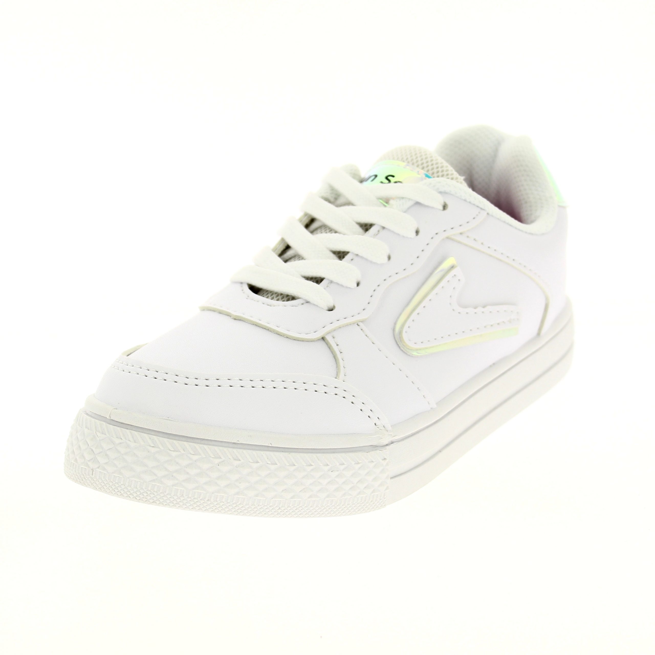 Fun Souls Girls Casual Lacing Shoes WHITE