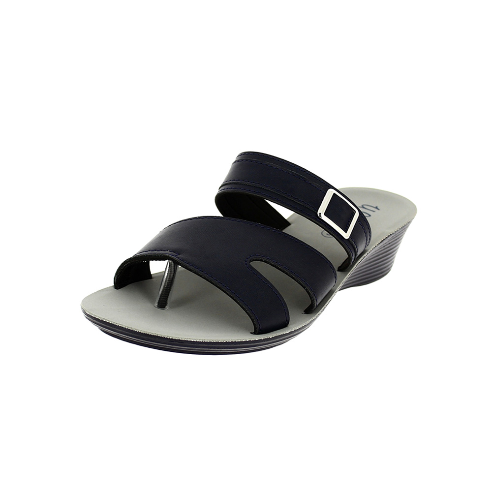 U Softo  Women Casual  Toe Ring Slippers BLUE