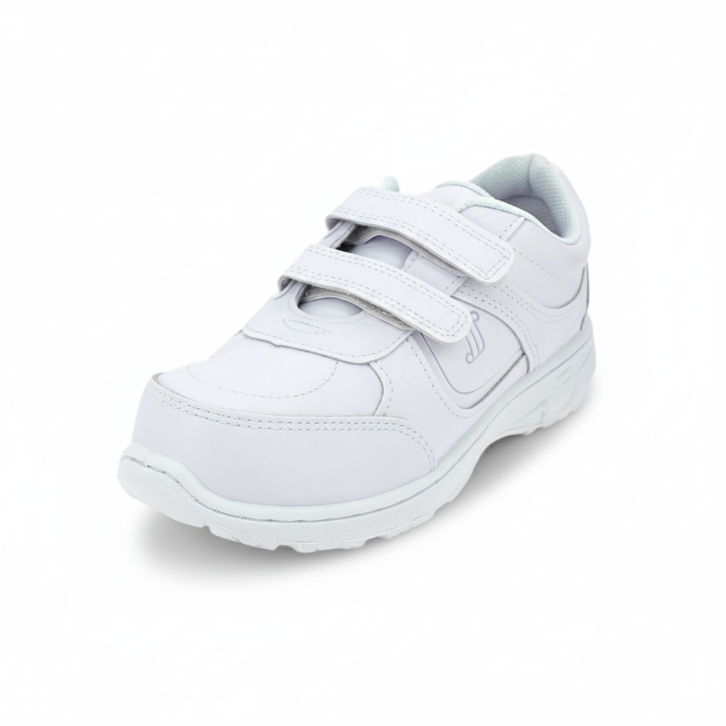 DSI SUPERSPORT Girls School Shoes Double Velcro White Ages of 15 - 16 years