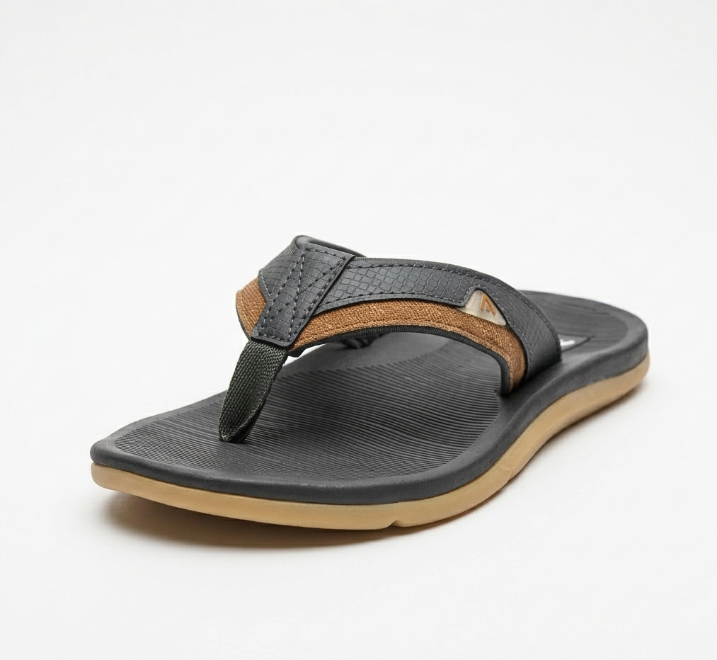AVI Men Casual V-Strap Slippers Gray