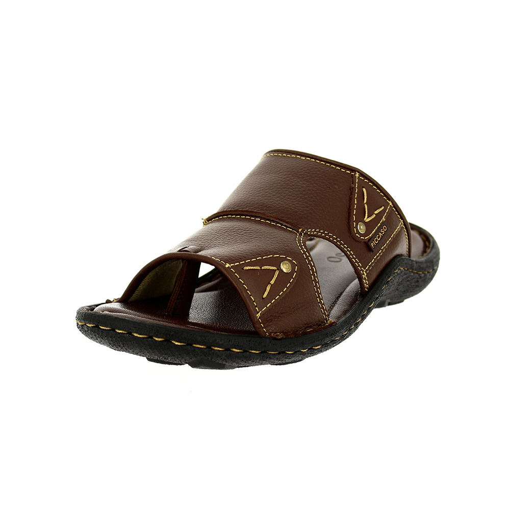 PICCASO Men Casual Slip-on Slippers BROWN