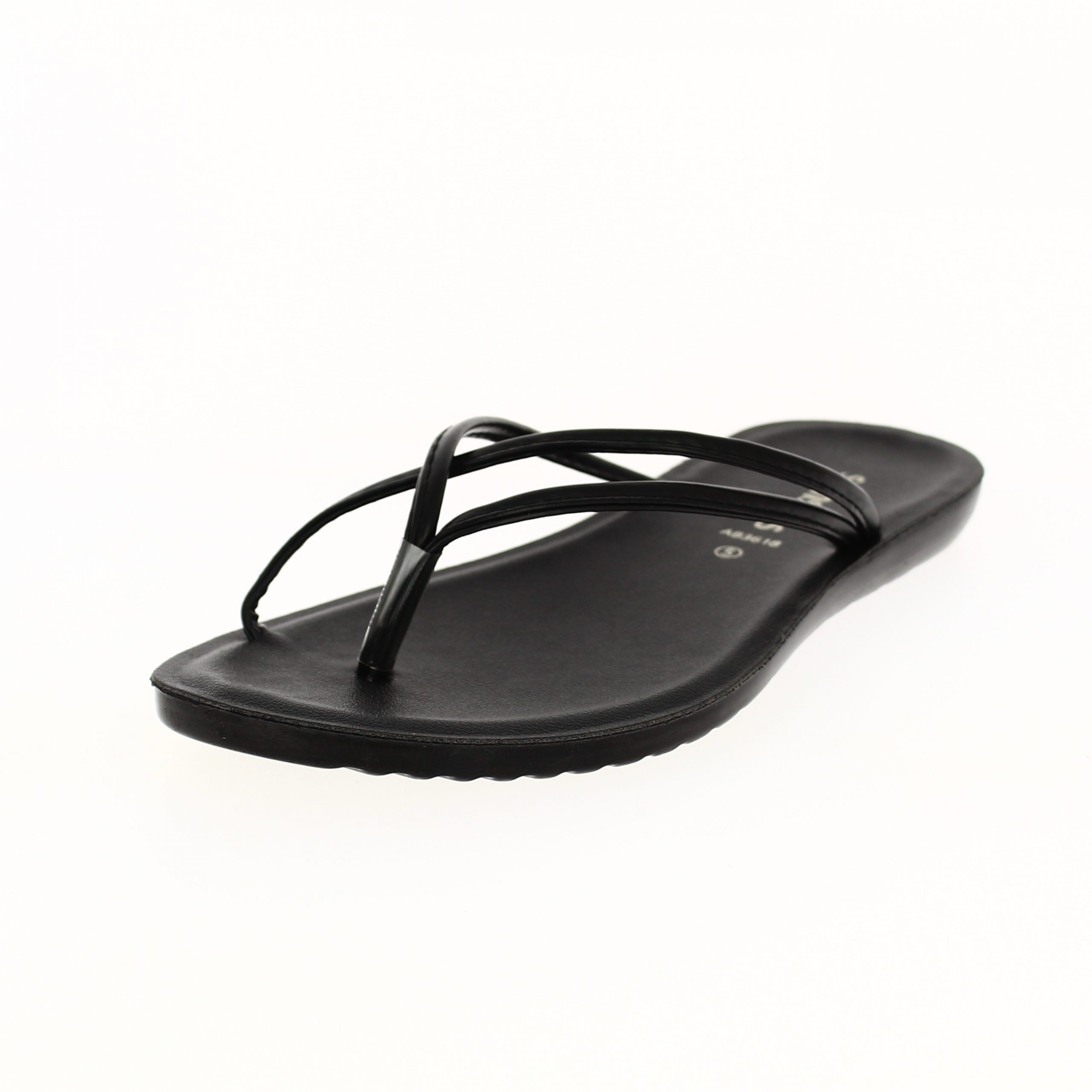 samsons Women Casual Toe Ring Slippers BLACK