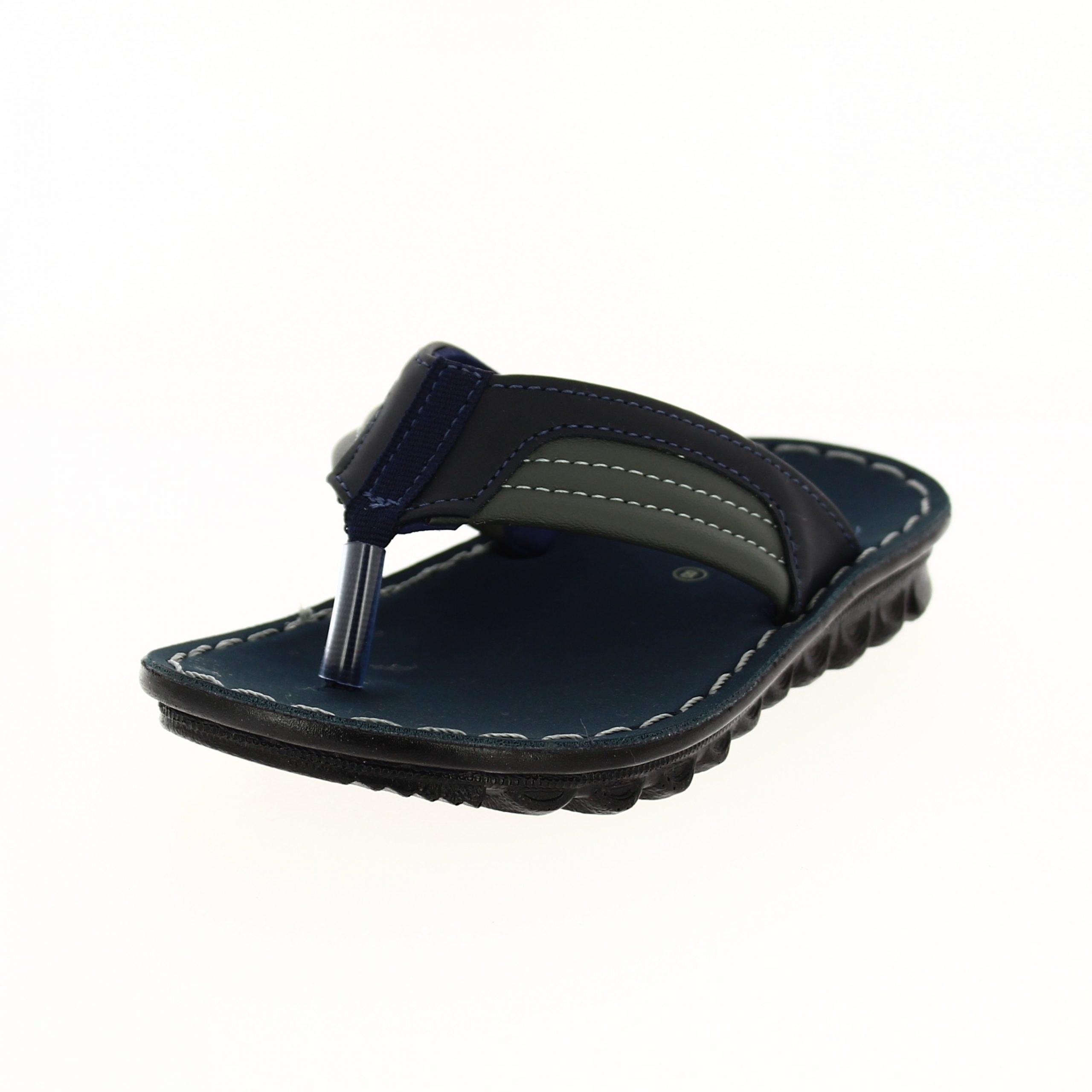 U Softo Boys Casual V-strap Slippers BLUE-BLACK
