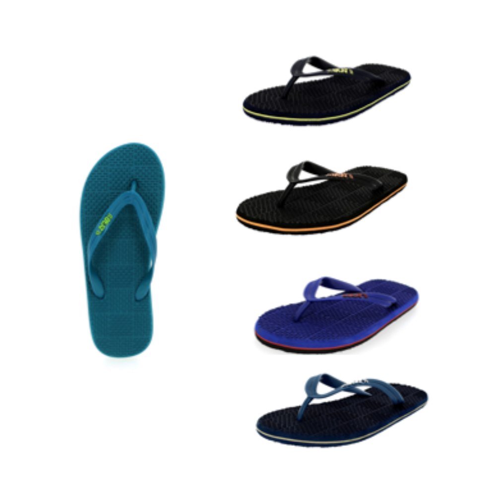 BEAT   Men Casual FLATS  Flip Flops Royal Blue  , Black/Orange  , Black/Yellow , Dark blue , Aqua