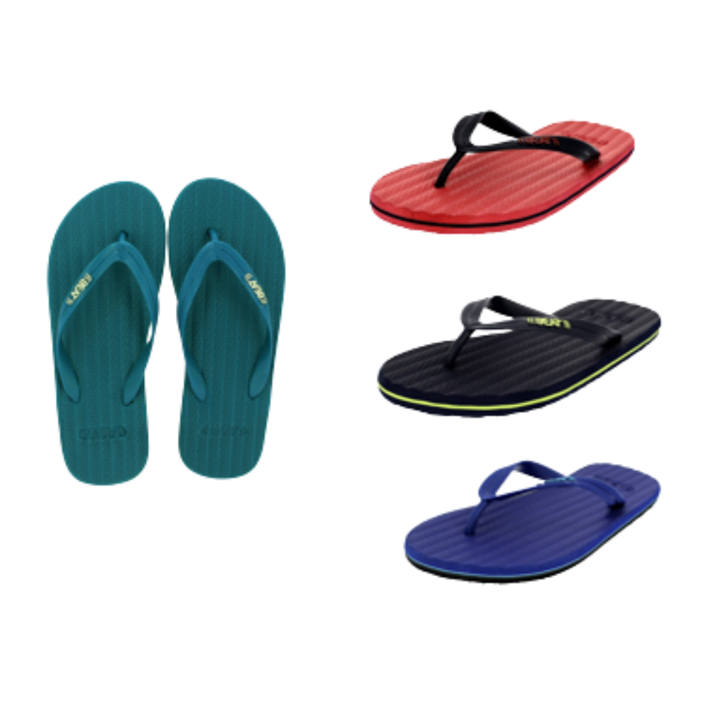 BEAT Men Casual FLATS  Flip Flops Aqua  , Red , Black , Blue