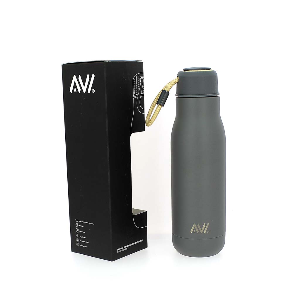 AVI Unisex Water Bottle Grey