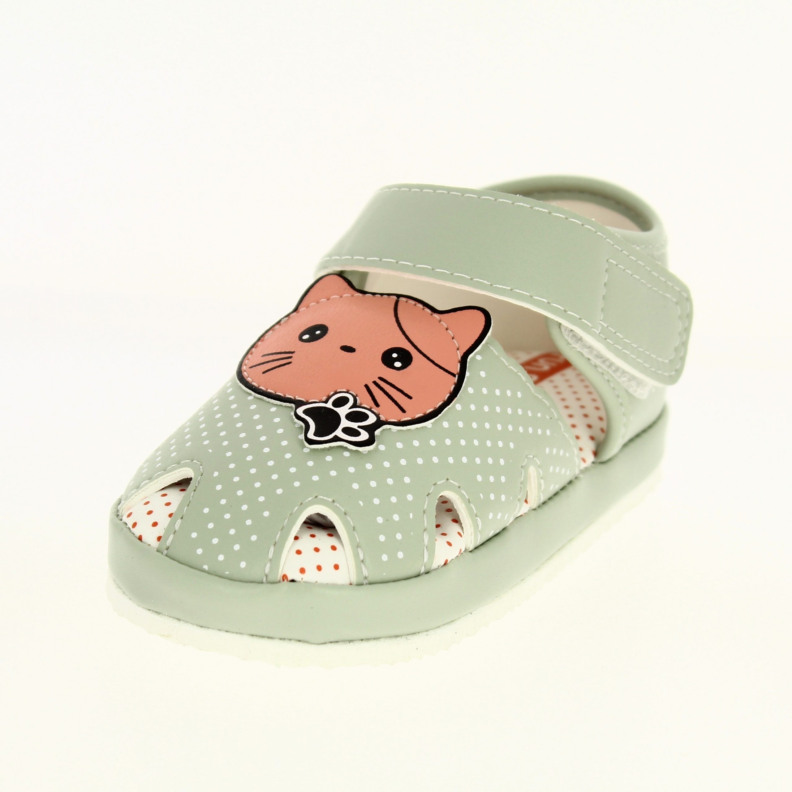 Fun Souls Girls Casual Velcro Shoes L.GREEN