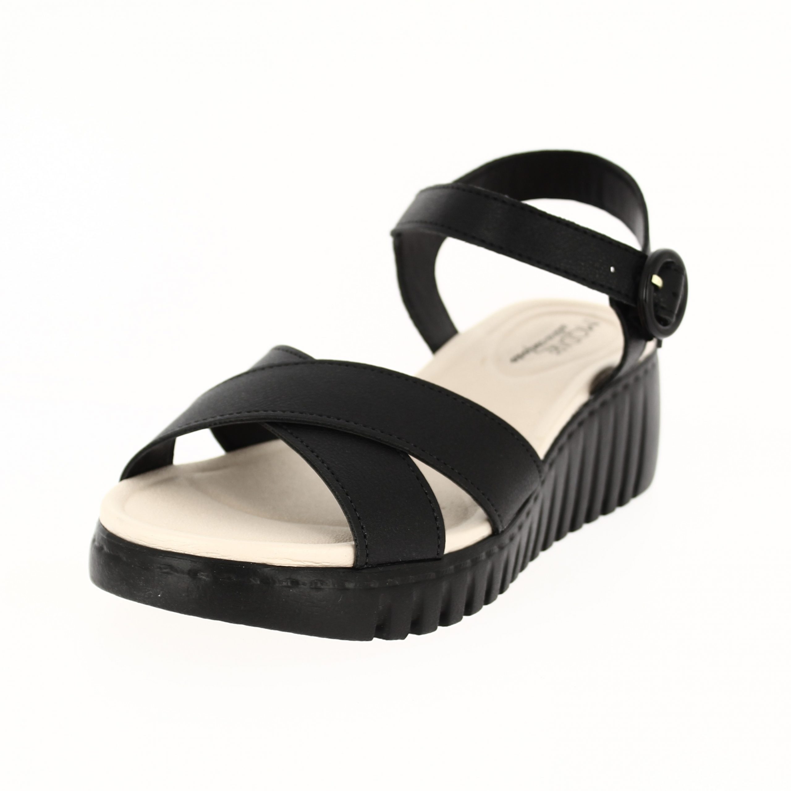 MODARE  Women Casual  Slip-on  Sandals BLACK
