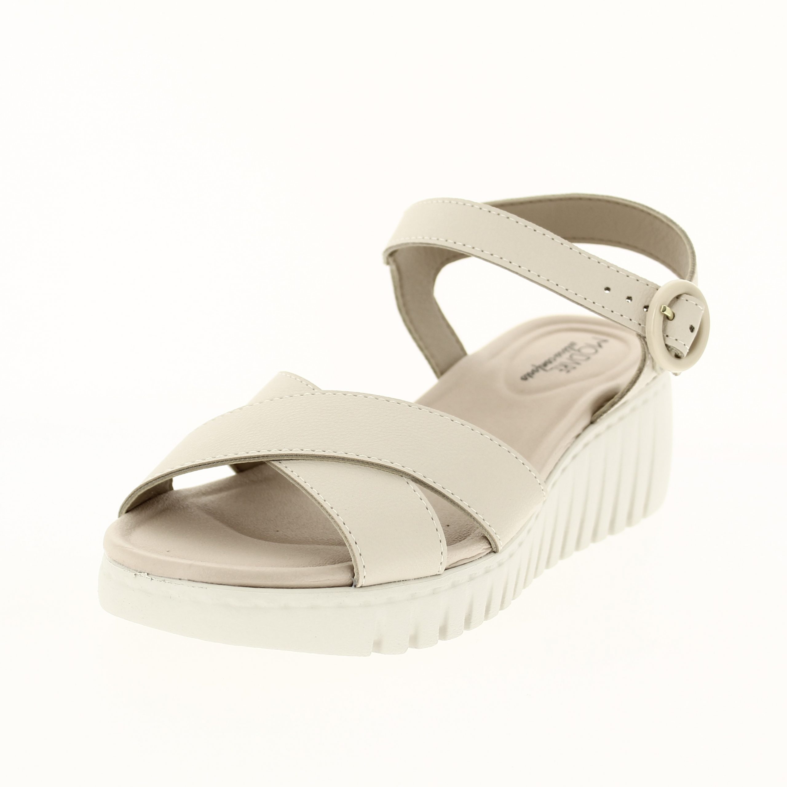 MODARE  Women Casual  Slip-on  Sandals CREAM