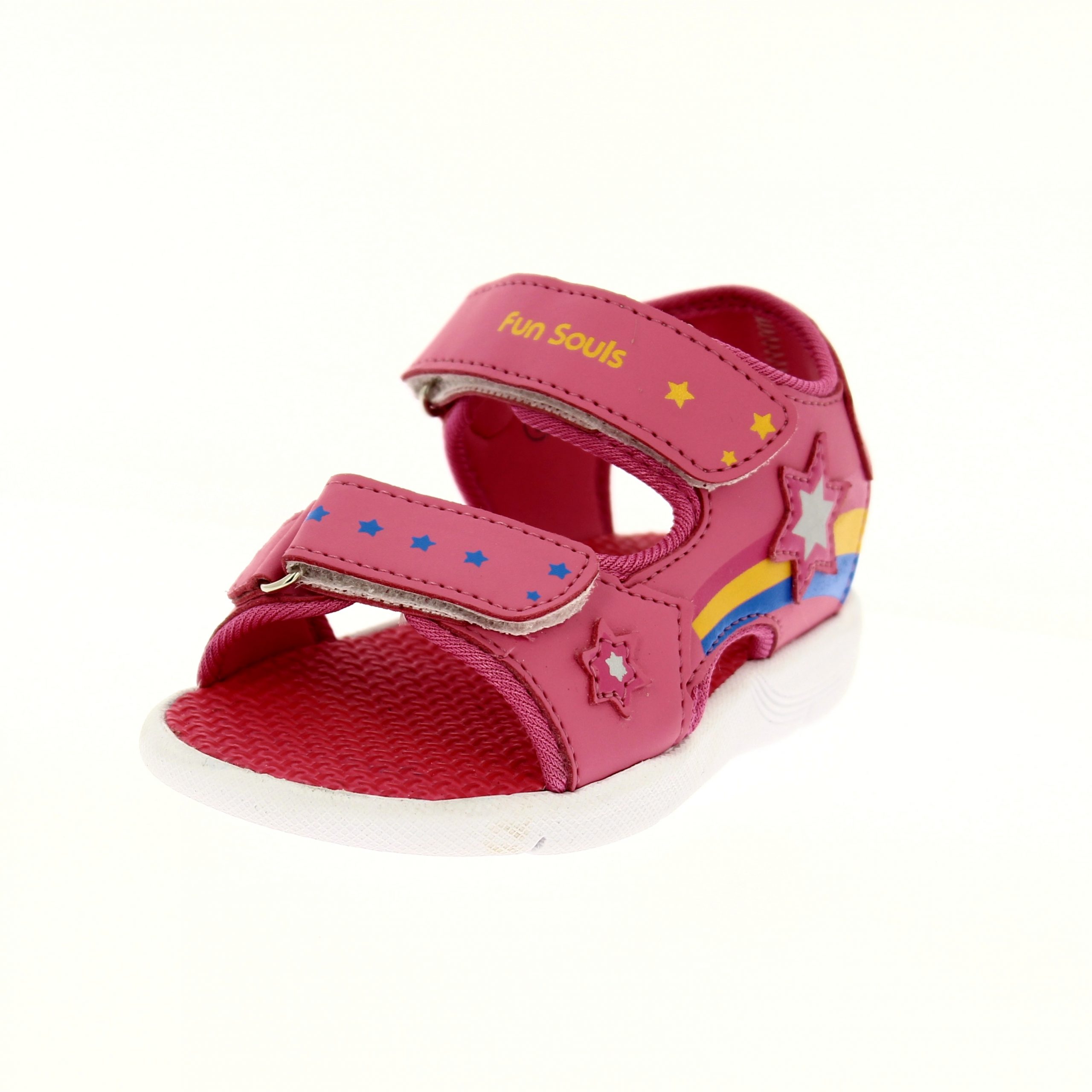 Fun Souls Girls Casual Velcro Slippers PINK