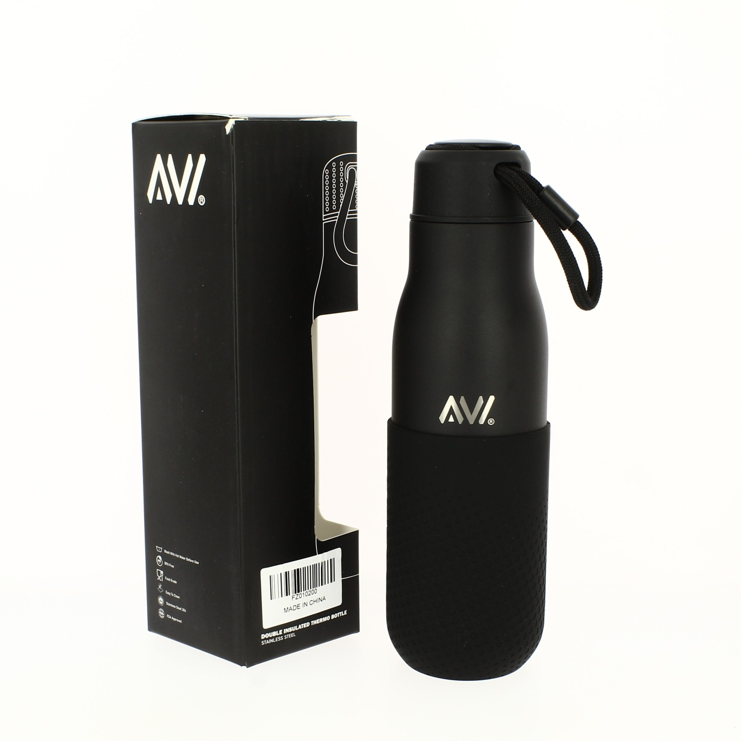 AVI UNISEX WATER BOTLE BLACK  - 500 ML