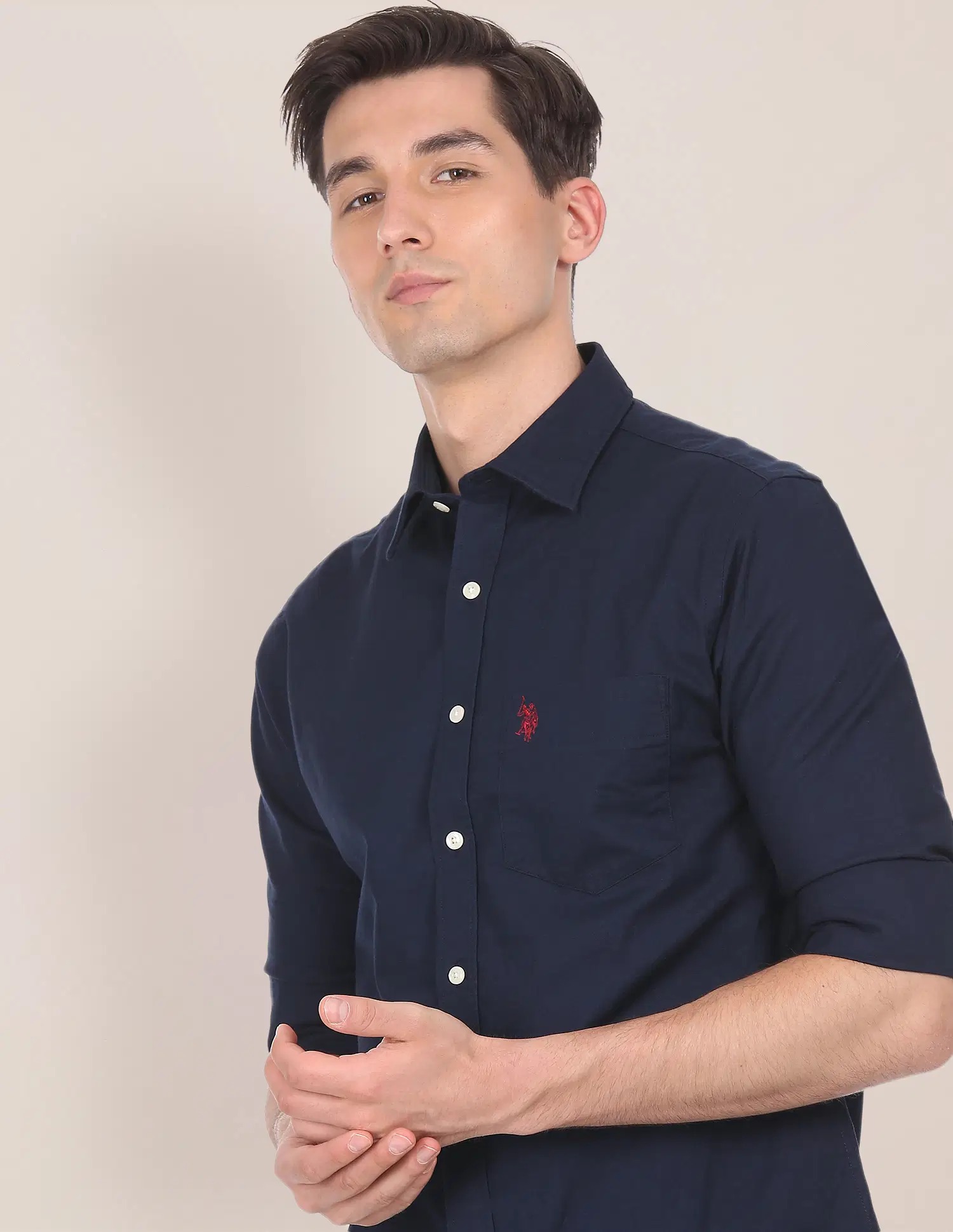 US POLO  Men Casual SHIRTS NAVY