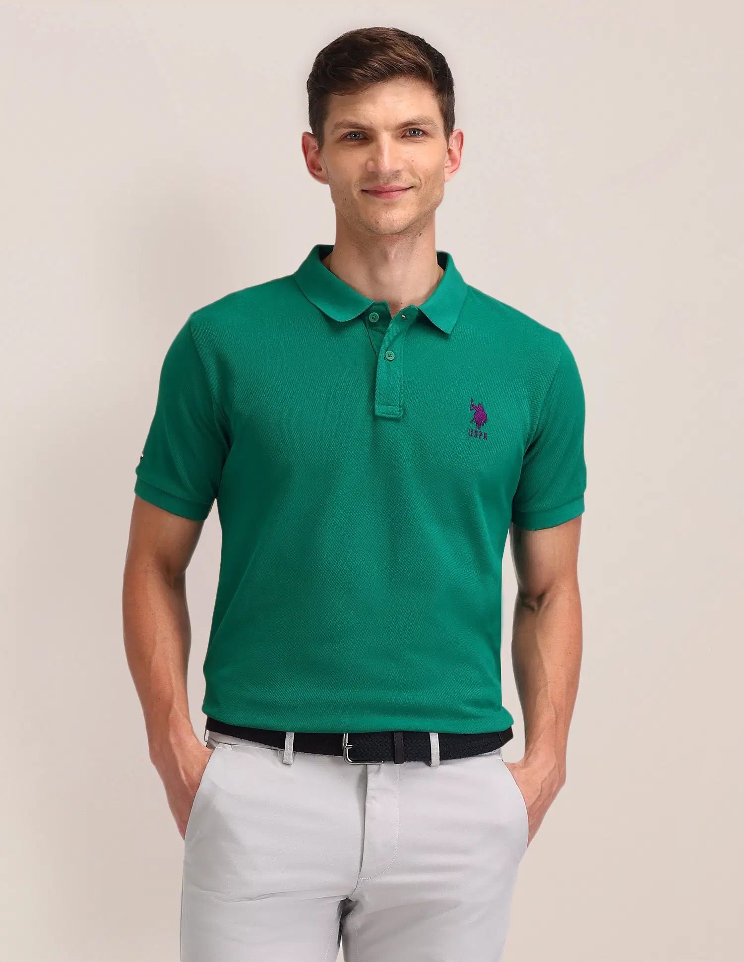 US POLO   Men Casual Polos 	T-SHIRTS WHITE
