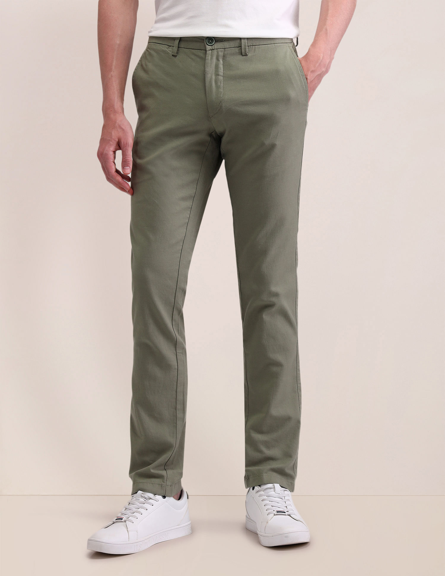 US POLO   Men Casual TIGHT JEANS GREEN