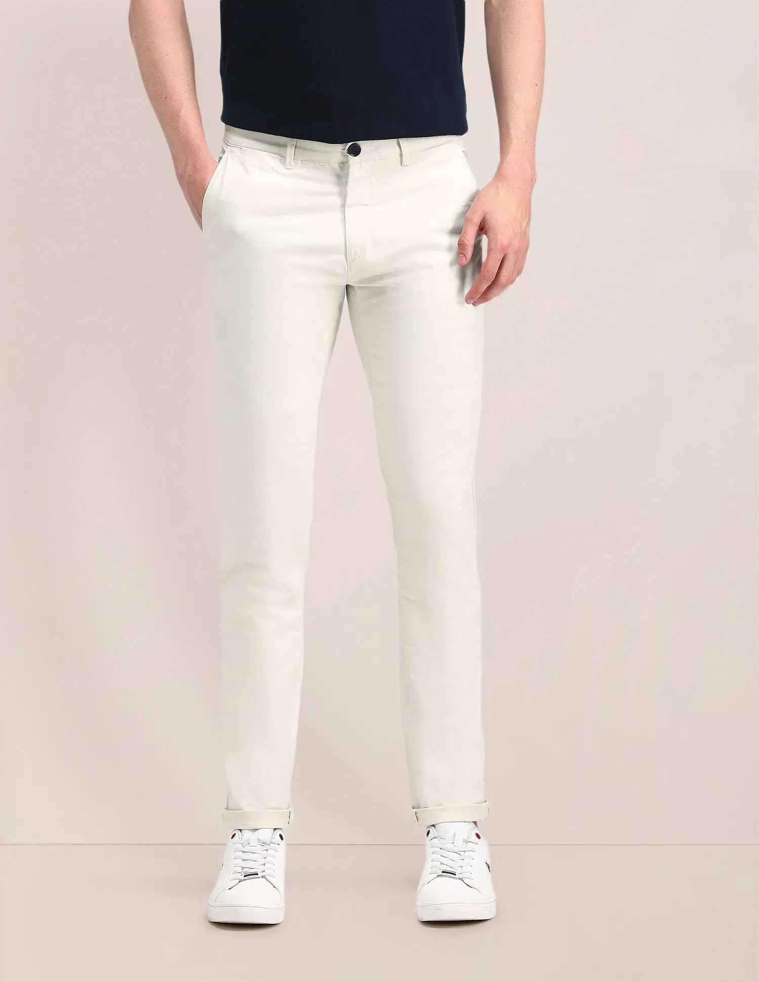 US POLO   Men Casual  Pants ECRU