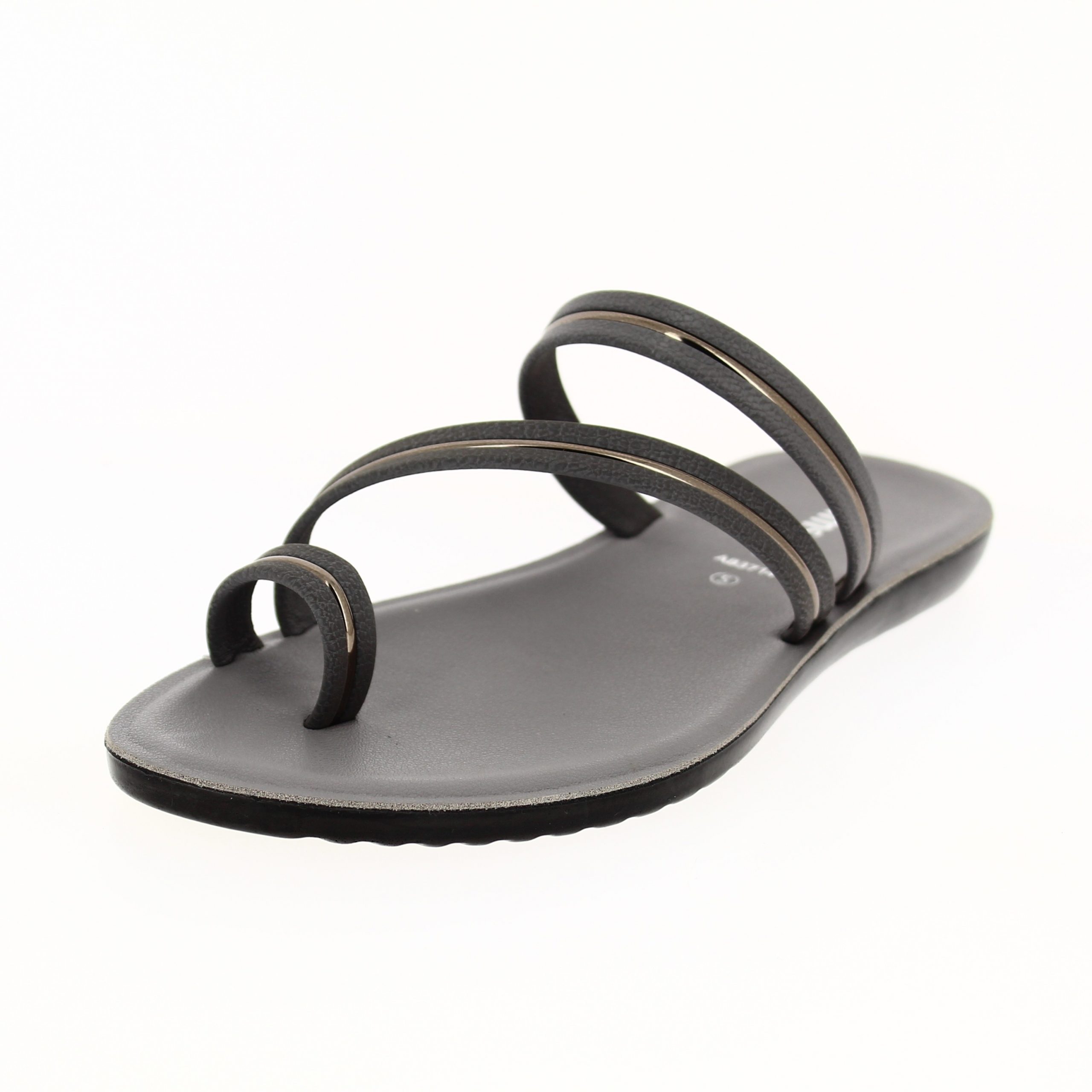 samsons  Women Casual  Toe Ring Slippers GRAY