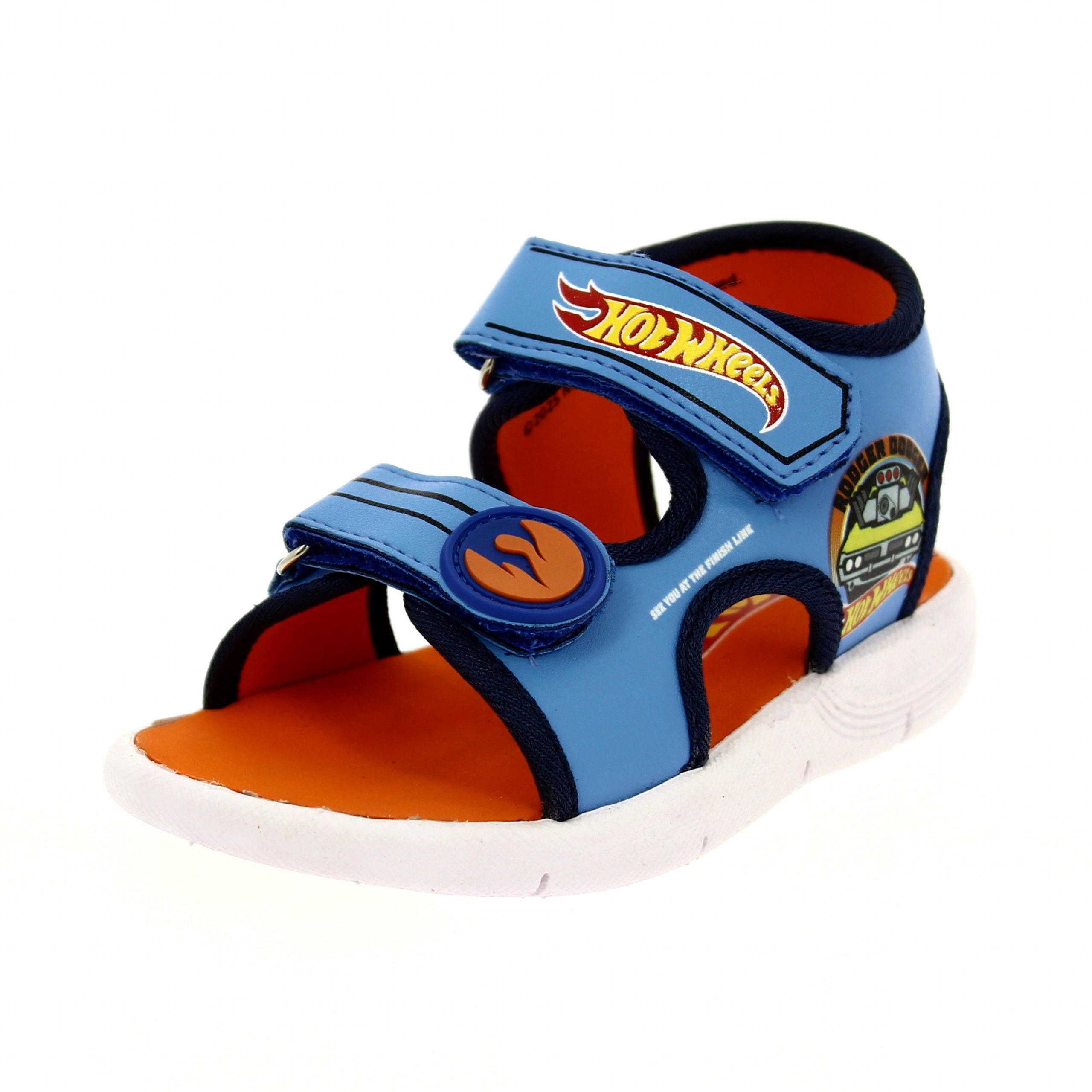 Hot Wheels Boys Casual  Slip-on  Sandals BLUE-ORANGE