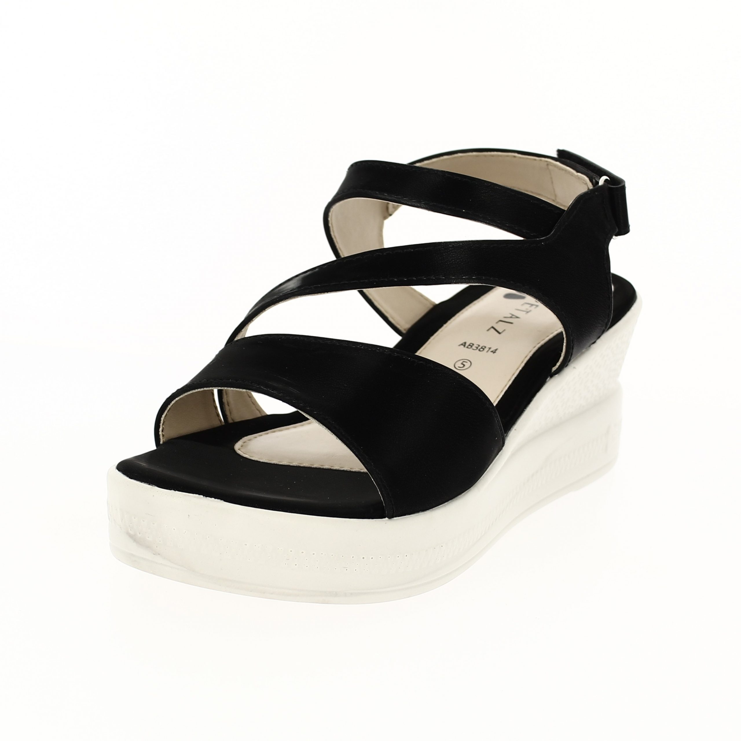 PETALZ  Women Casual Wedges BLACK