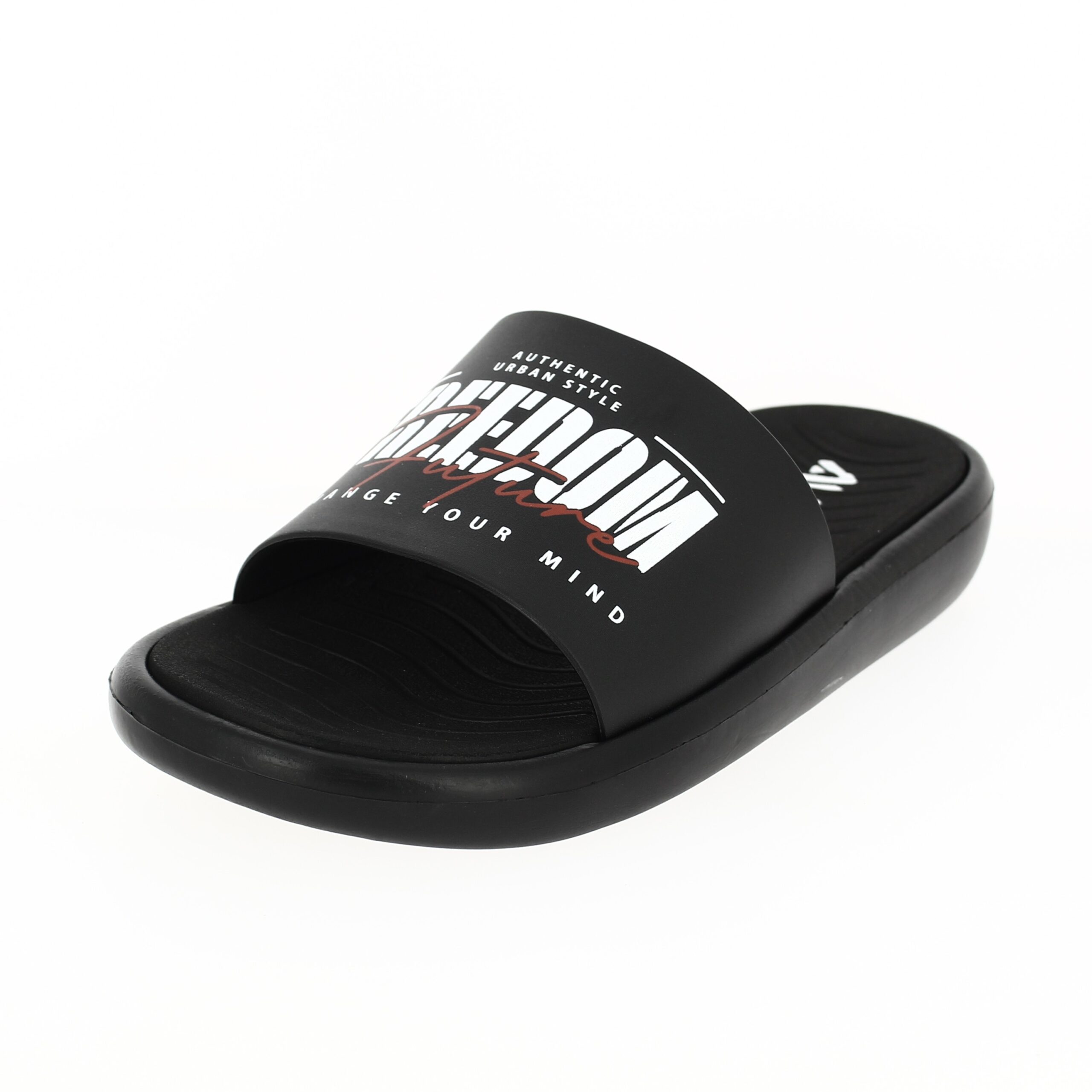 AVI Men Casual Slip-on SLIDERS BLACK