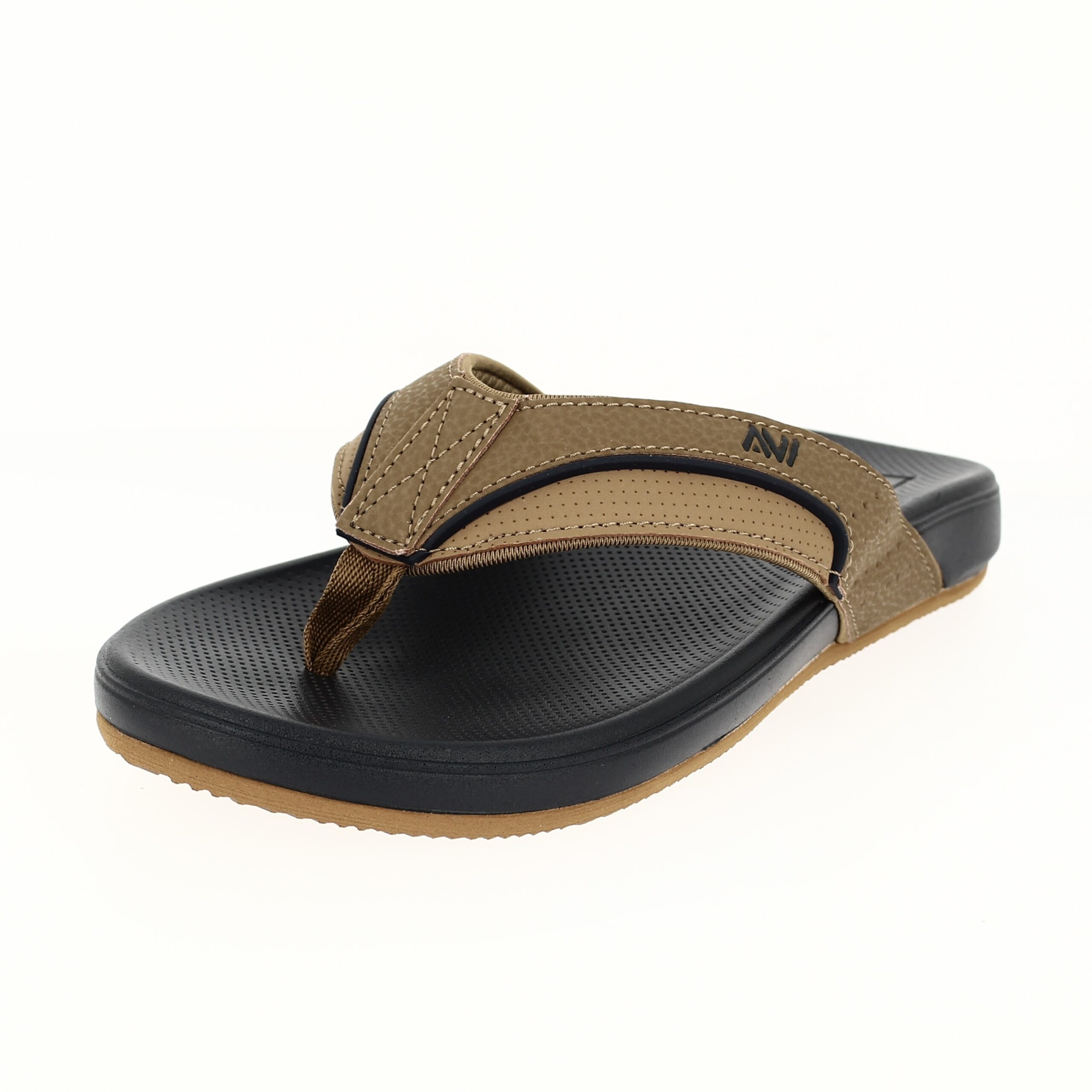 AVI Men Casual TWO STRAP Slippers BROWN