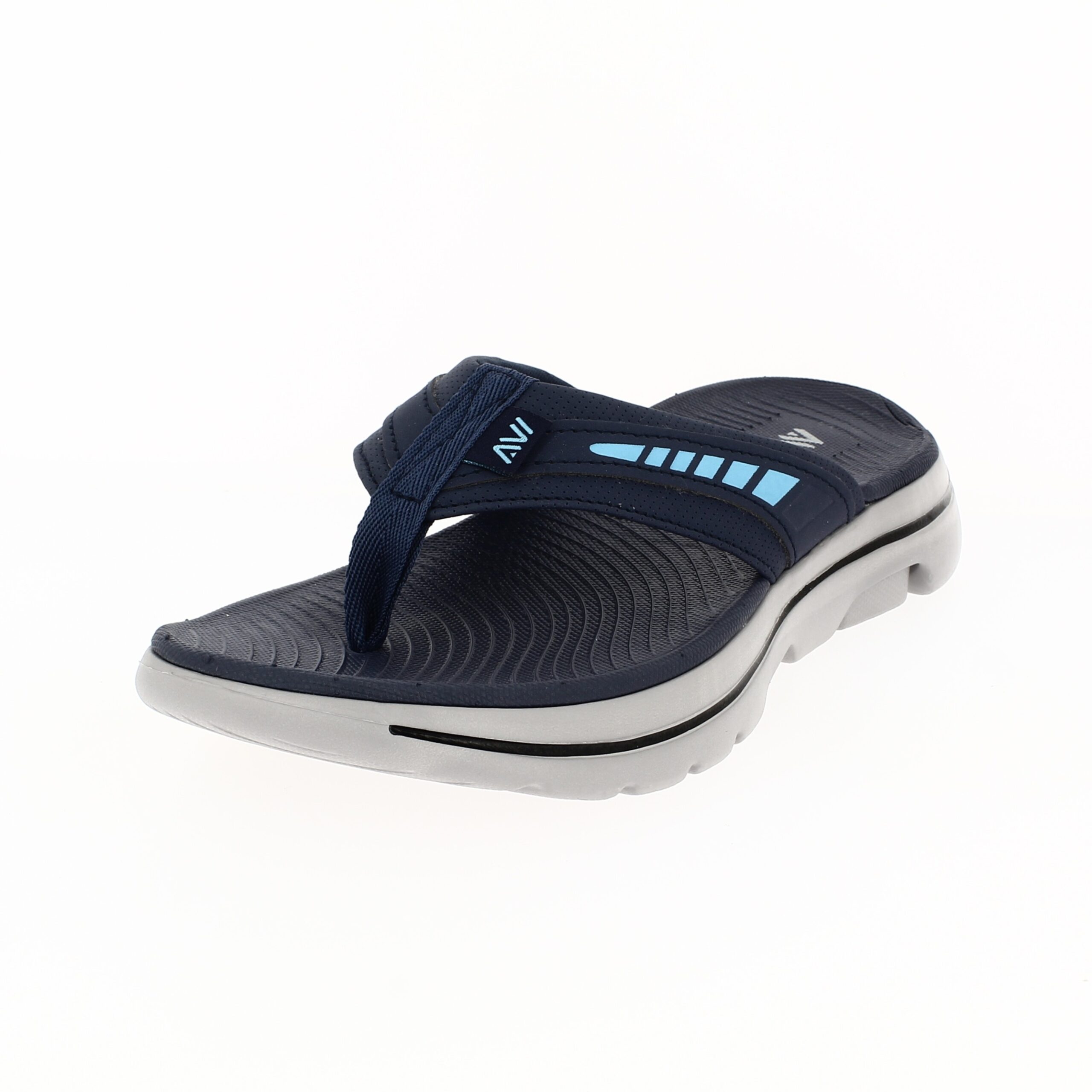 AVI   Men Casual V-strap Slippers BLUE