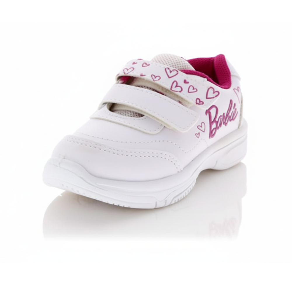 Barbie Girls Casual Velcro Shoes WHITE