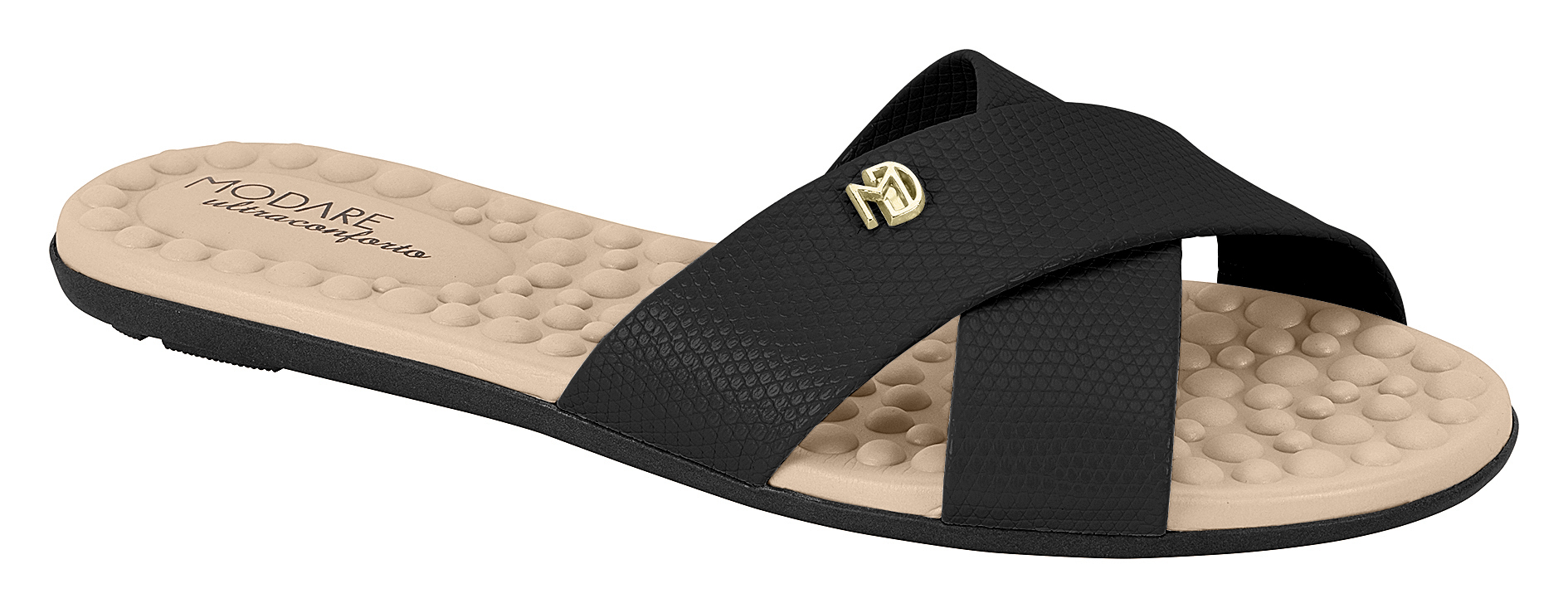 MODARE  Women Casual  Slip-on Slippers BLACK