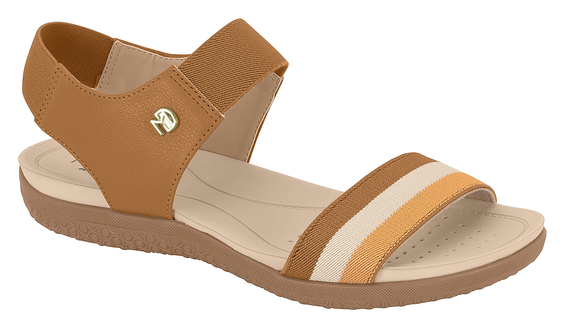 MODARE  Women Casual  Slip-on  Sandals CAMEL-CREAM