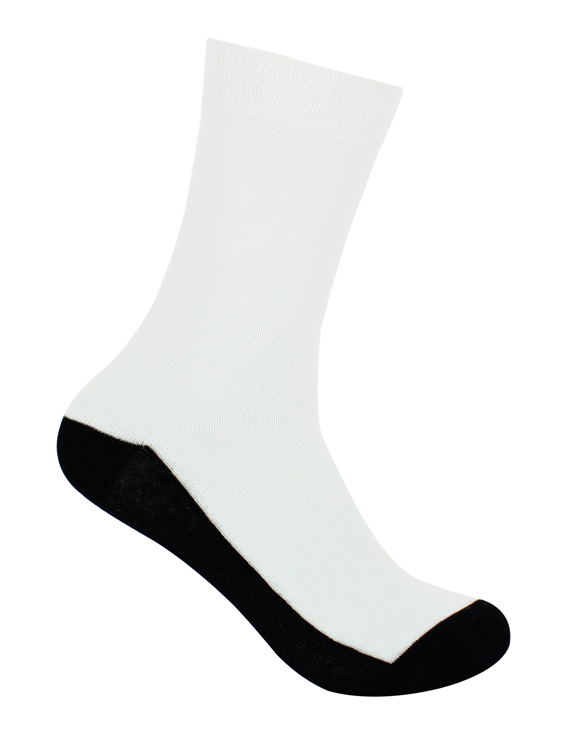 SAMSONS Unisex PLAIN CREW Black - WHITE  - M