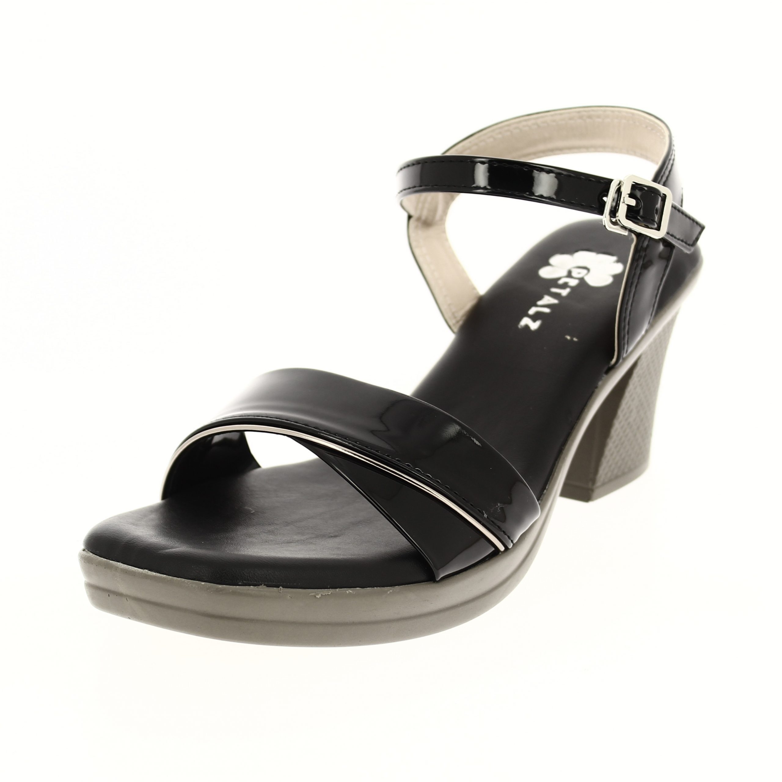 PETALZ  Women Casual  Slip-on  Sandals BLACK