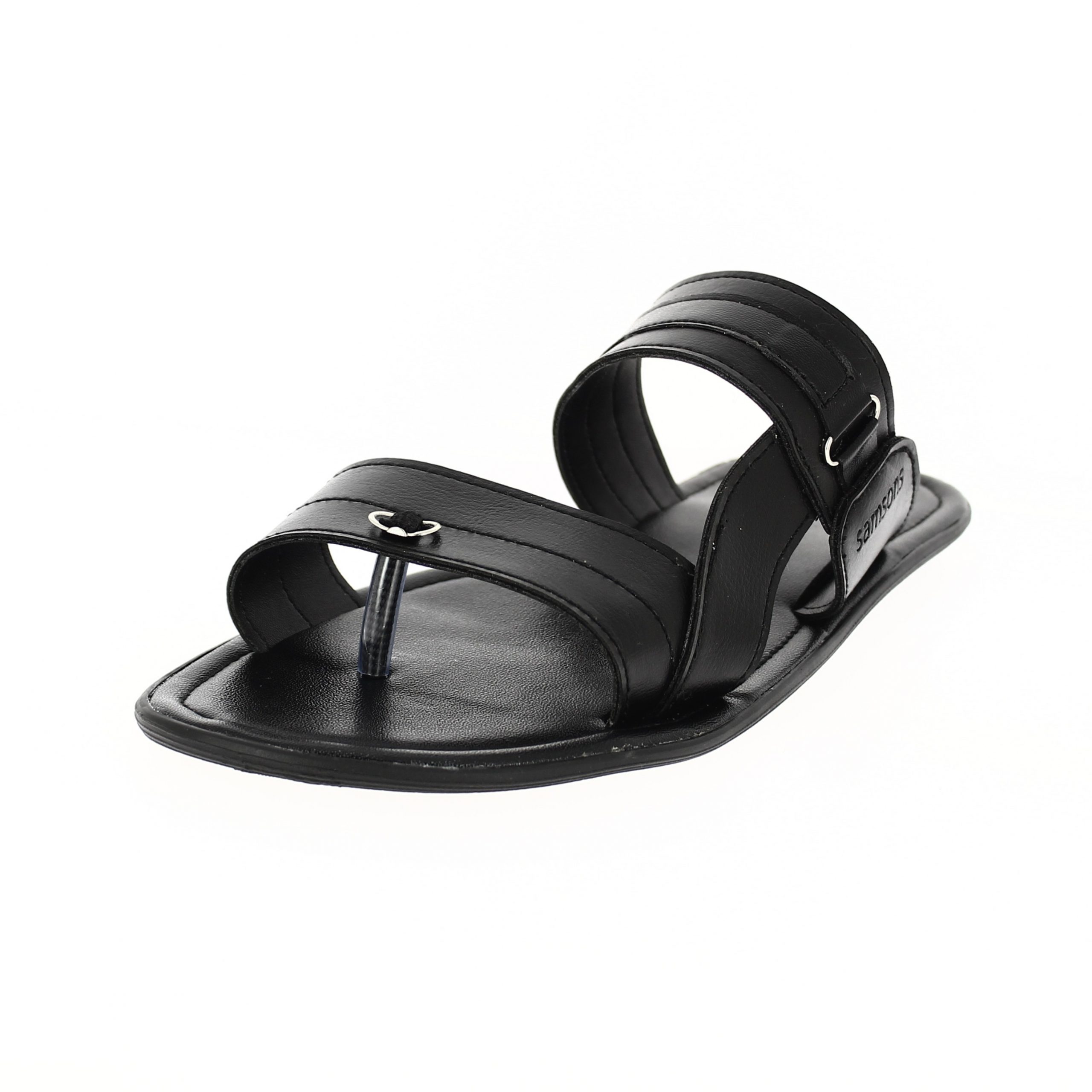 samsons   Men Casual  Toe Ring Slippers BLACK