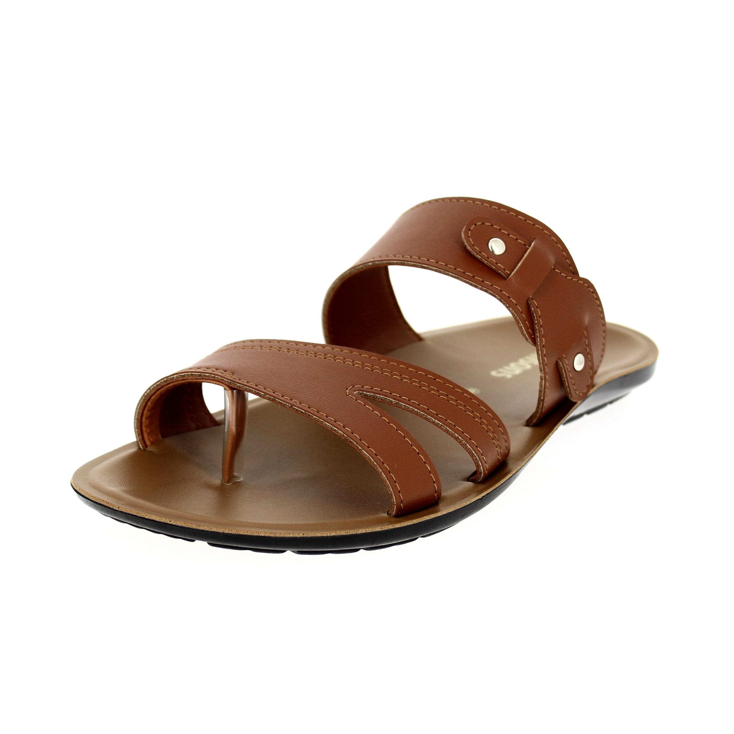 samsons   Men Casual  Toe Ring Slippers TAN
